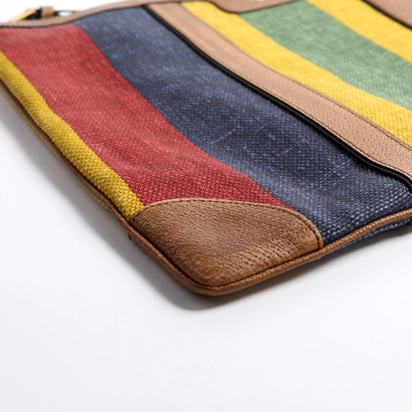 Gucci Baiadera Striped Canvas Large Pouch