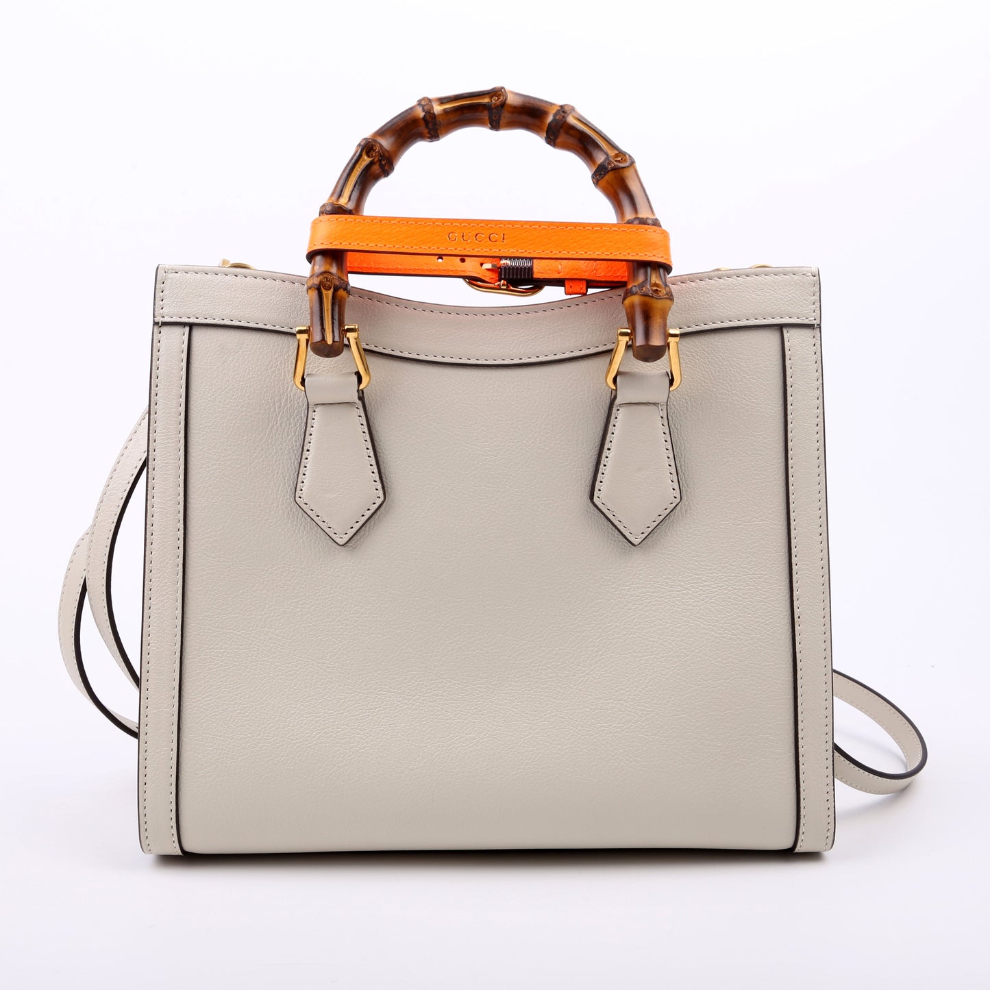 Gucci Diana Small Leather Tote White