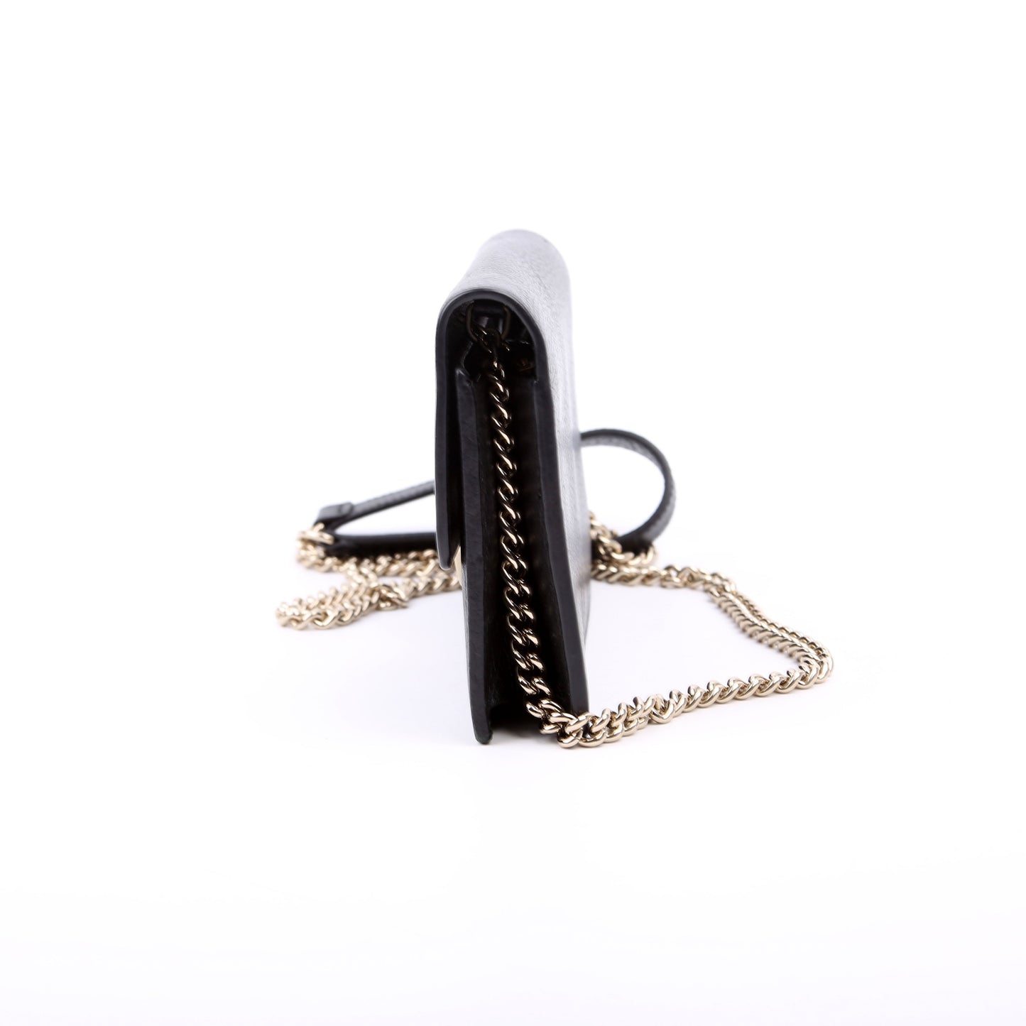 Gucci Interlocking G Chain Wallet Black