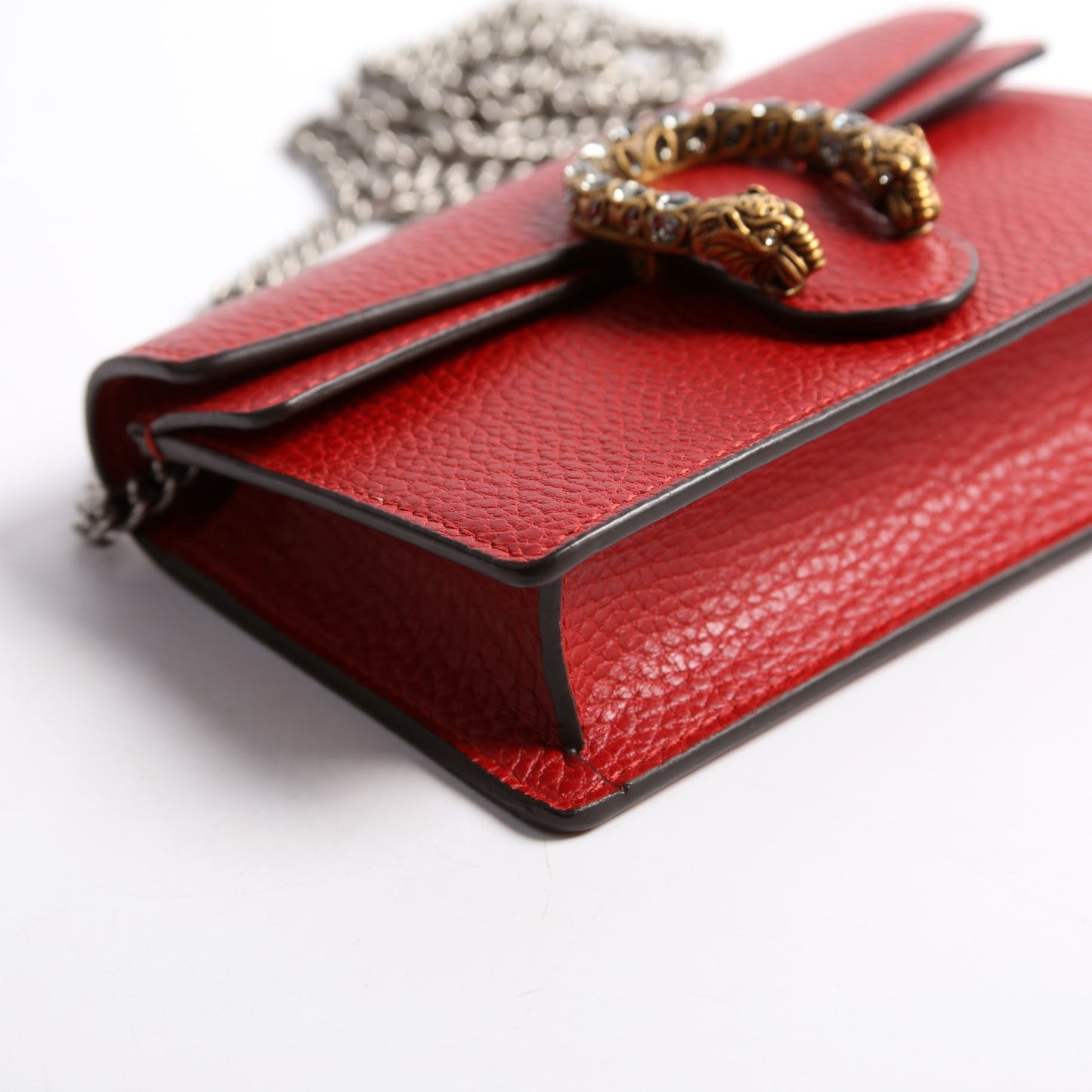 Gucci 476432 Dionysus Leather Super Mini Red Bag