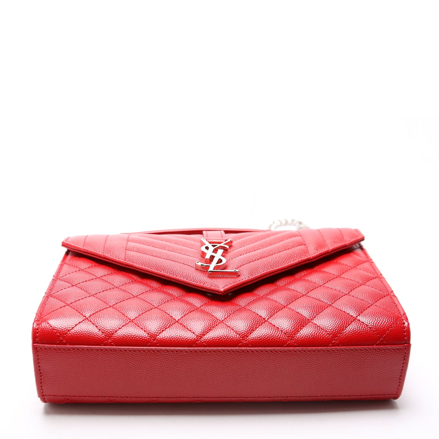 Saint Laurent Envelope Medium Tri-Quilt 600185/487206 Red Bag