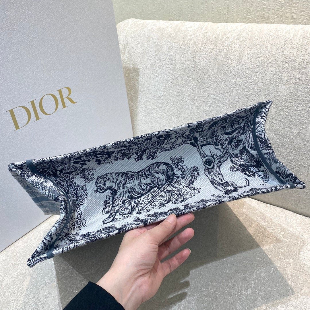 Top Quality Large Book Tote Blue and White Cornely Embroidery, Blue, For Women Womens Handbags, Shoulder Bags, 42cm CD M1286ZRGO_M928