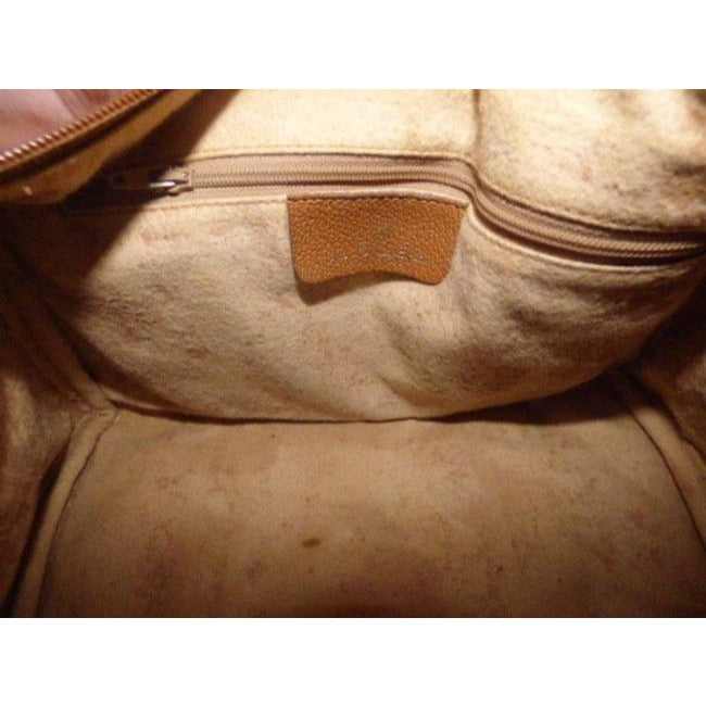 Gucci Doctor S Ivory And Camel Large G Logo Leather Coated Canvas Satchel