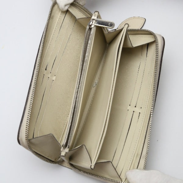 LOUIS VUITTON Long Wallet Purse ‚l61868 Monogram Mahina Magnolia Zip Around Monogram Mahina Zippy wallet Women