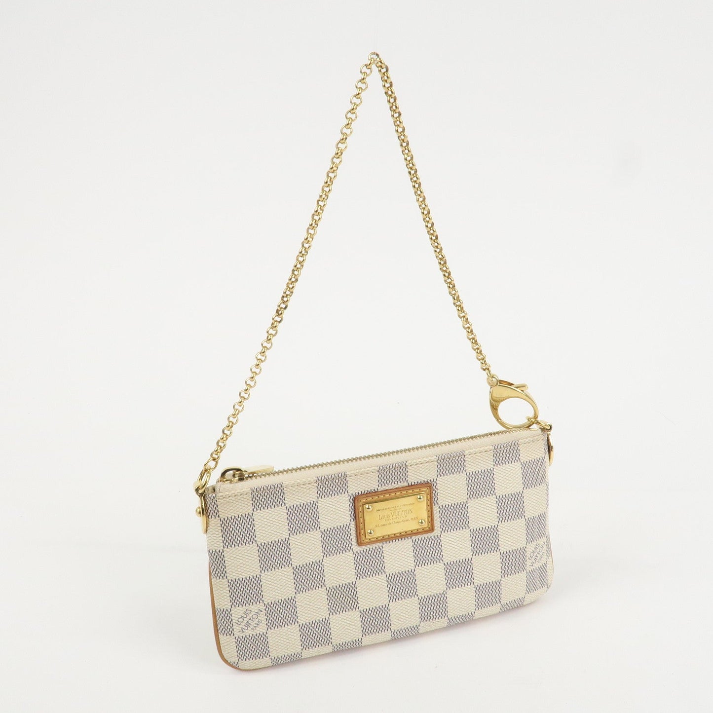 Louis Vuitton Damier Azur Pochette Milla MM Mini Pouch N60027 d