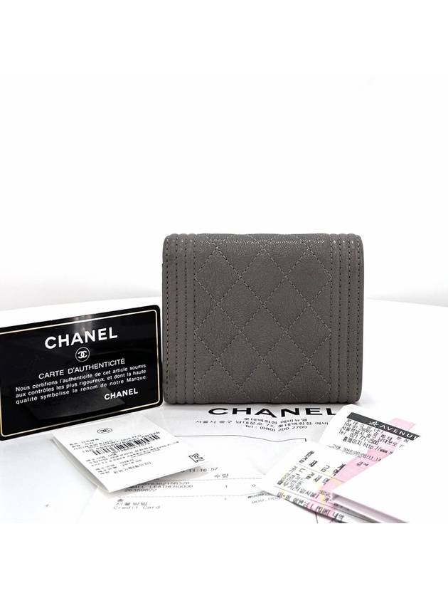 Boy caviar gold women s wallet Chanel