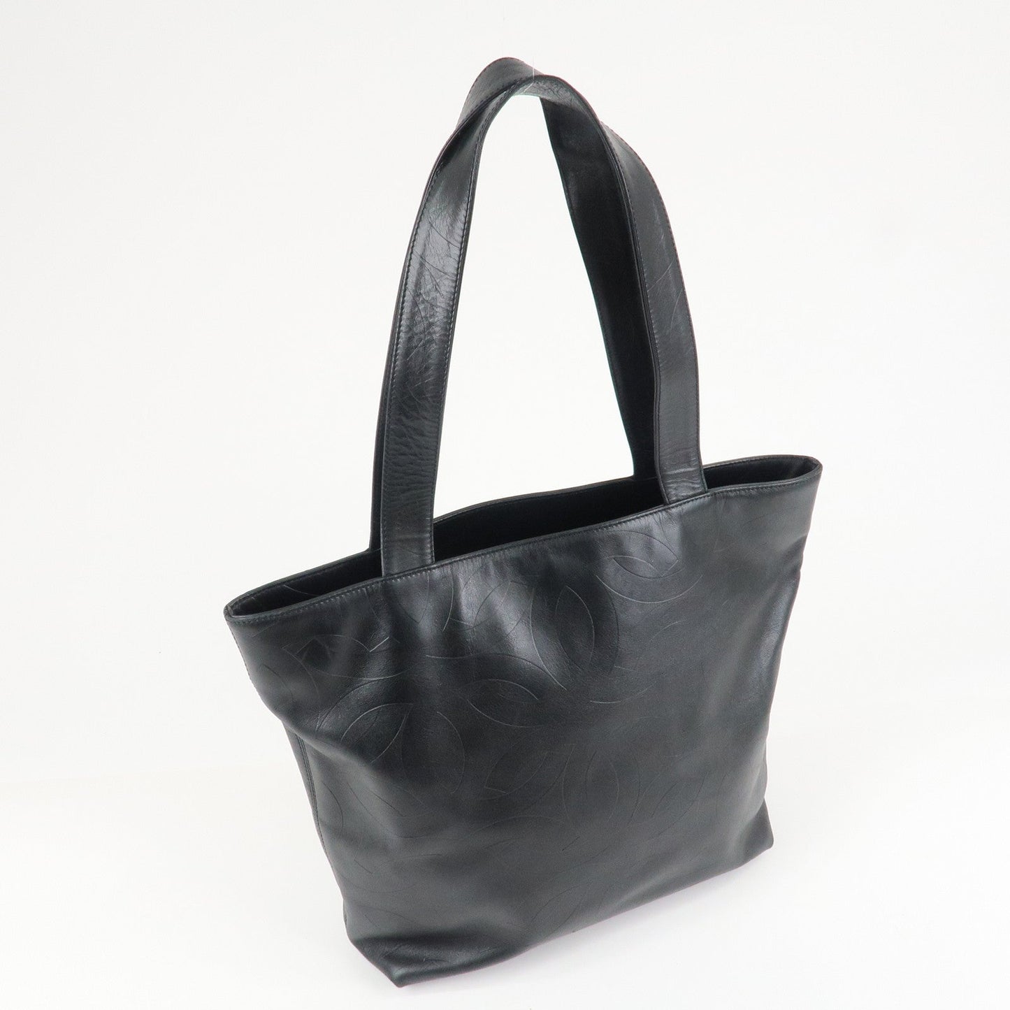 CHANEL COCO Mark Leather Bag Tote Bag Black d