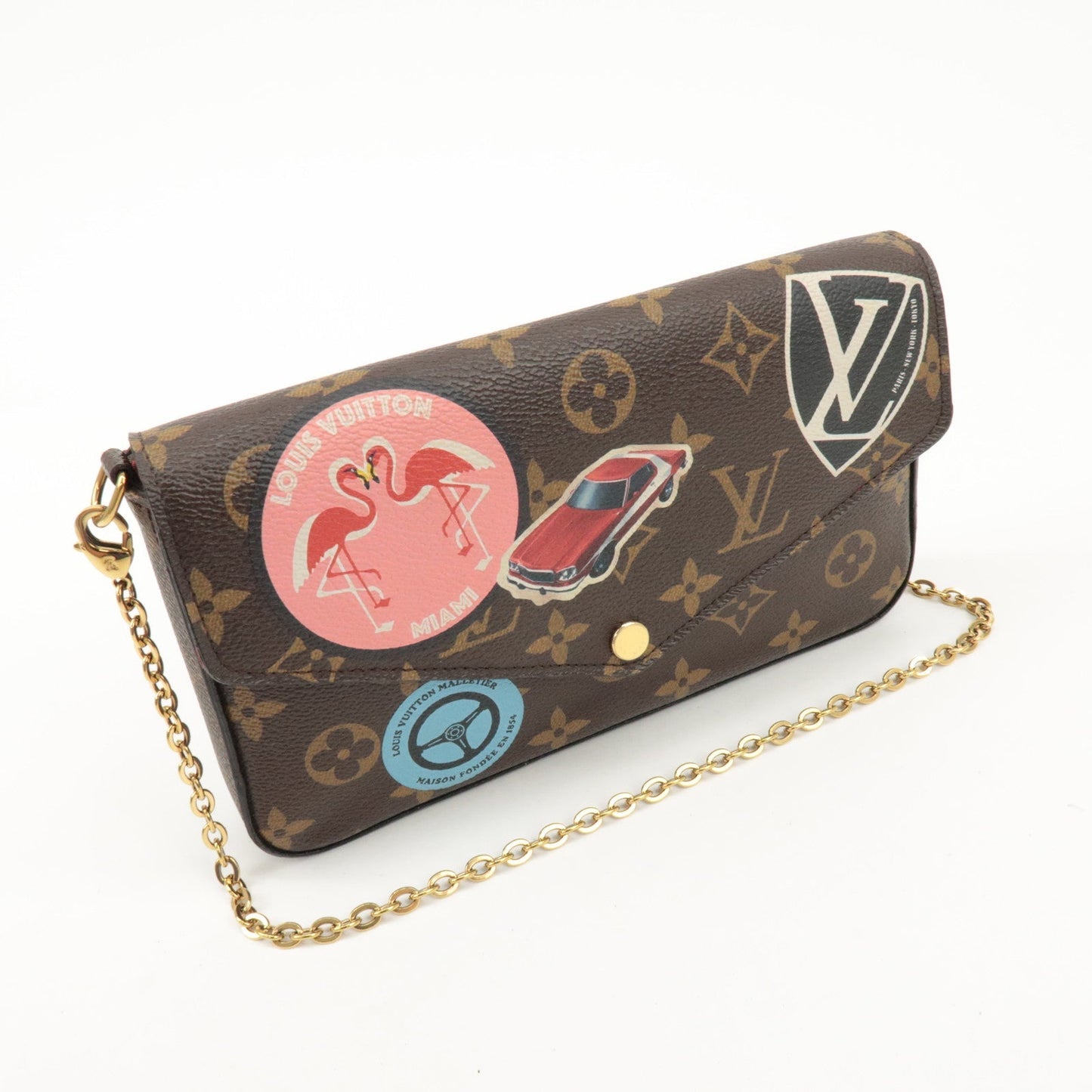 Louis Vuitton Monogram Pochette Felicie My World Tour Brown M62145 d