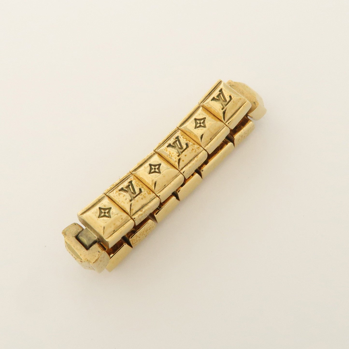 Louis Vuitton Metal Bague Nanogram Tennis Ring M Gold M64652 d