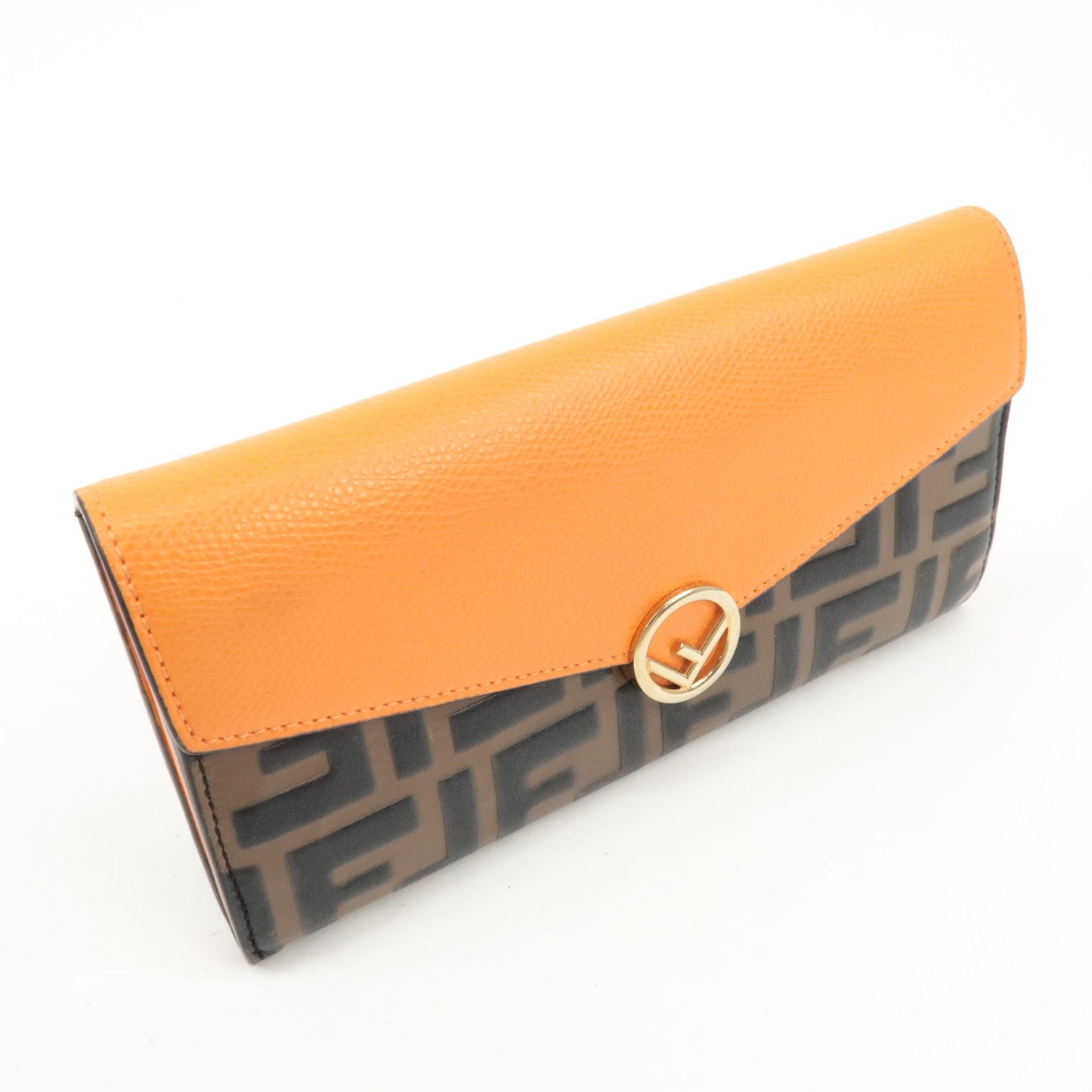 FENDI Zucca Baguette Continental Wallet 8M0251 Brown Orange 8M0251 d