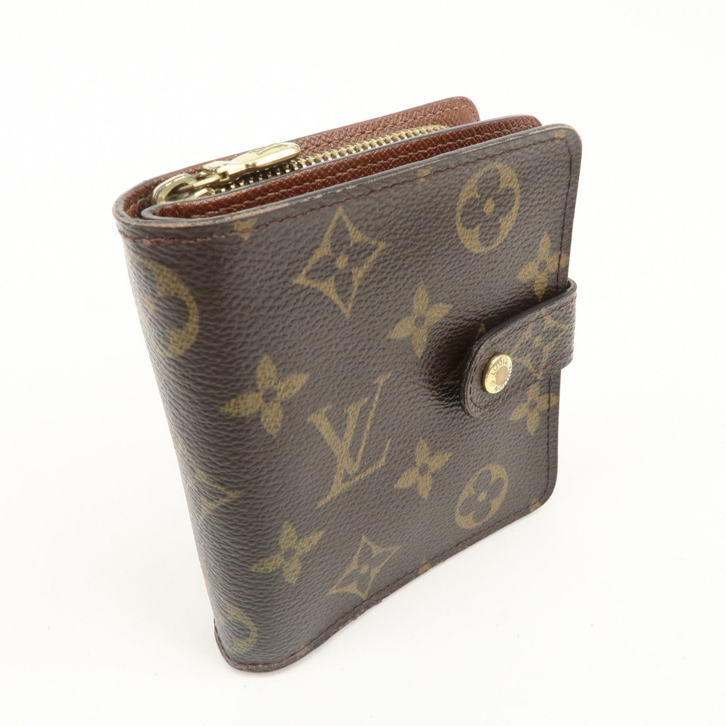 Louis Vuitton Monogram Canvas Compact Zippy Wallet Brown M61667 d
