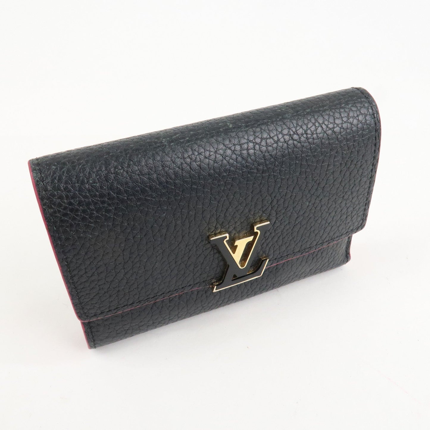 Louis Vuitton Portefeuille Capucines Compact Wallet Black M62157 d