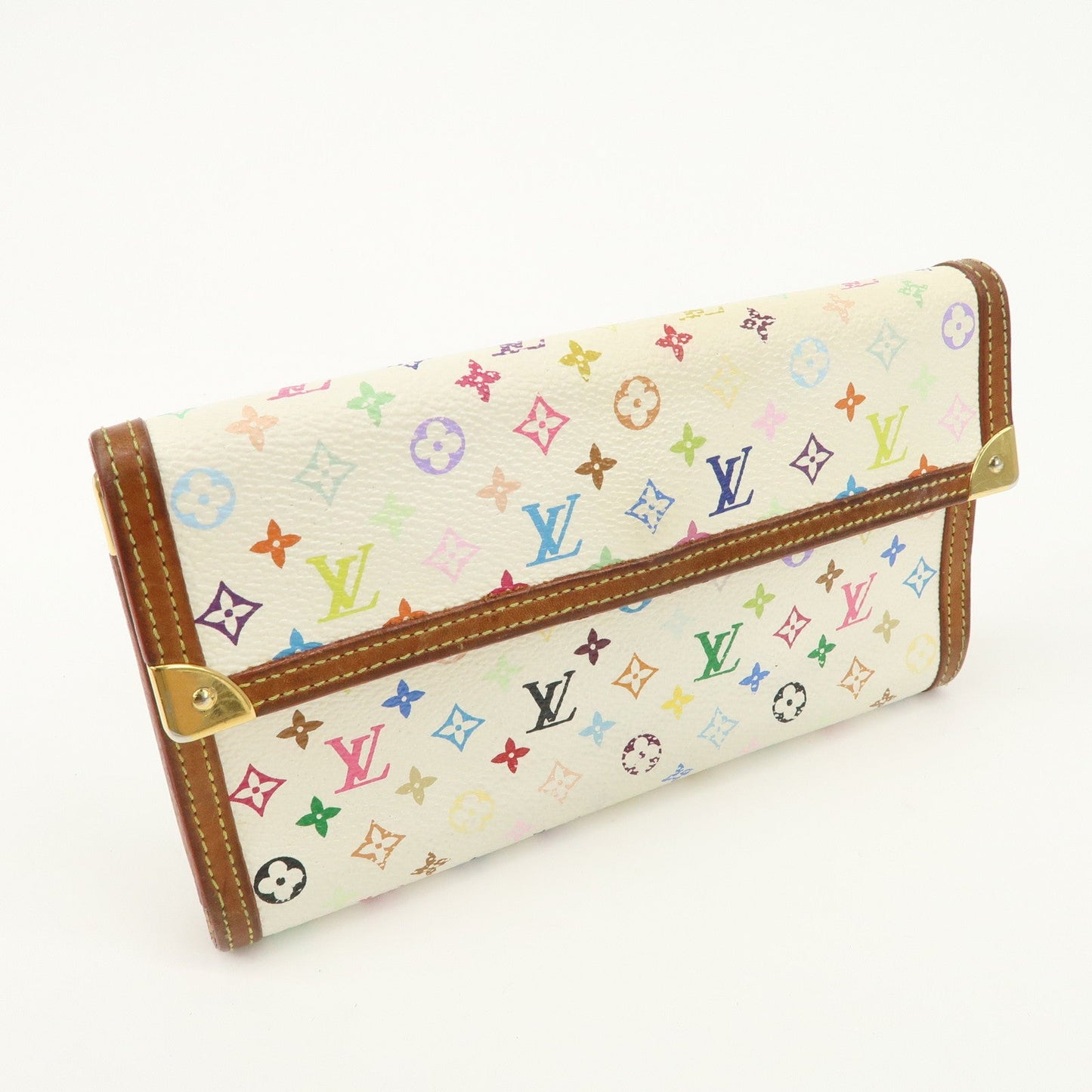 Louis Vuitton Monogram Multicolor Porte Trezor International Long Wallet ?92659