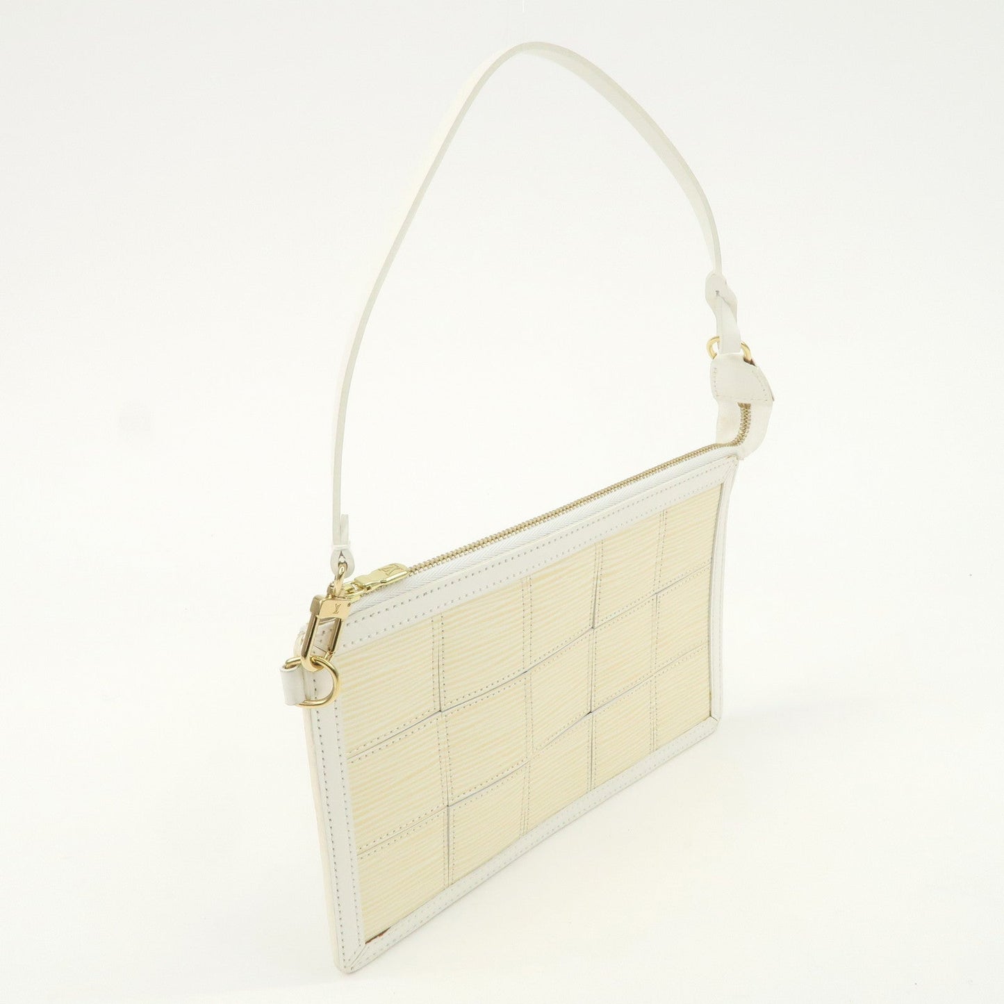Louis Vuitton Epi Stretch Delmonico Hand Bag Purse Ivory