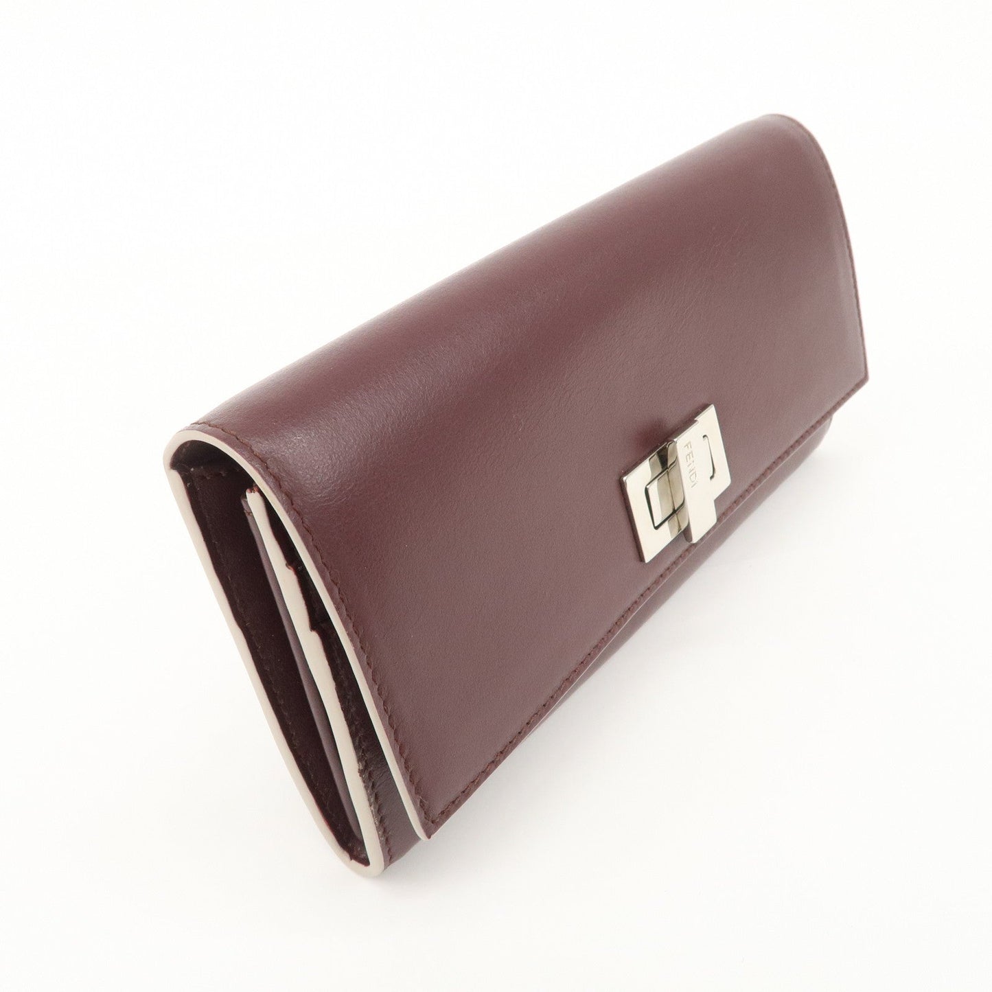 FENDI Peekaboo Leather Bi-fold Continental Wallet Long Wallet 8M0377 d
