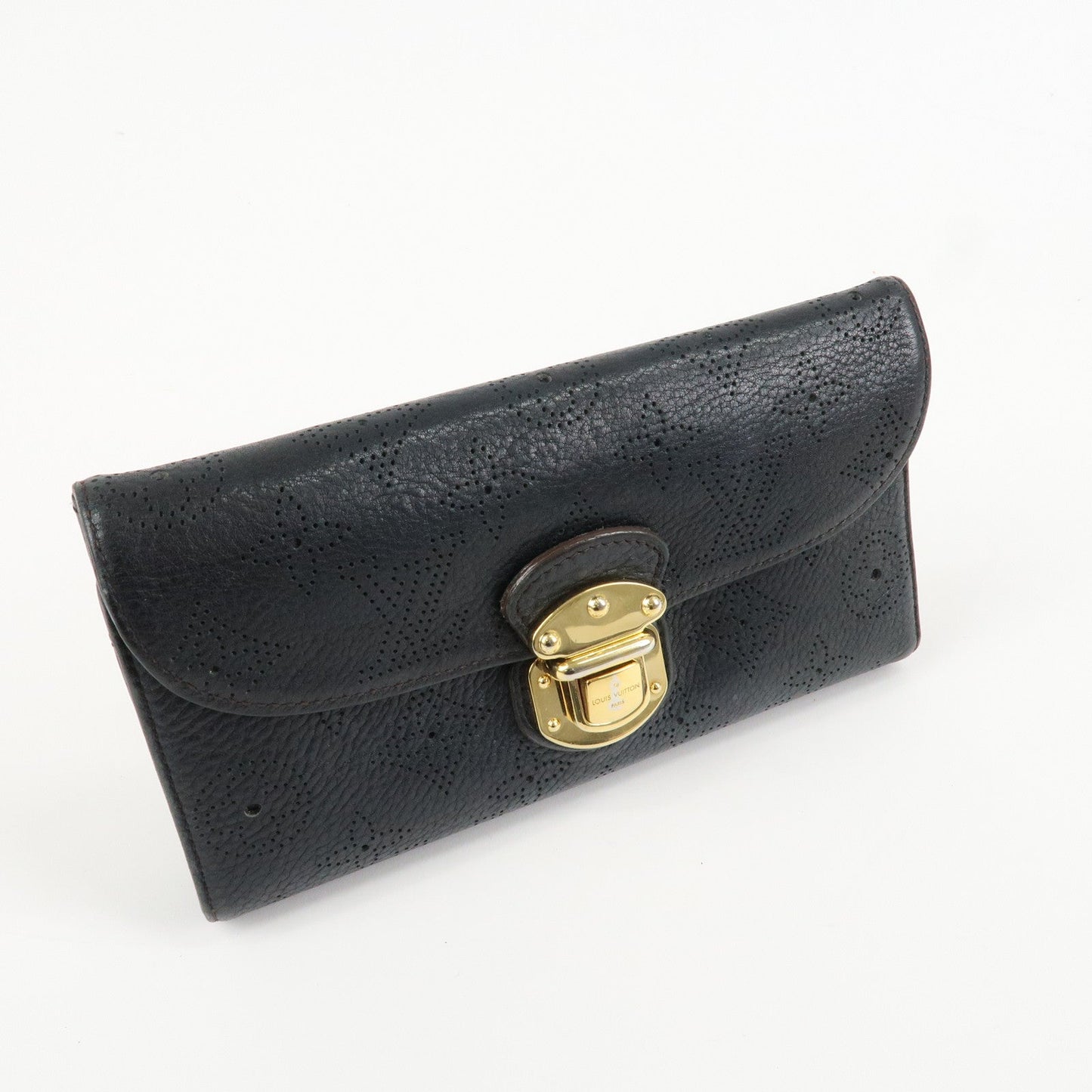 Louis Vuitton Monogram Mahina Portefeuilles Amelia Wallet Noir M95549 d