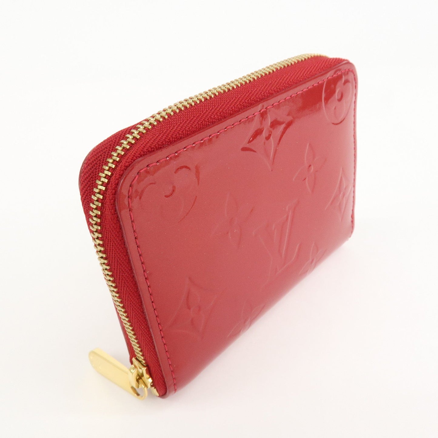 Louis Vuitton Monogram Vernis Leather Zippy Coin Purse Red M93608 d