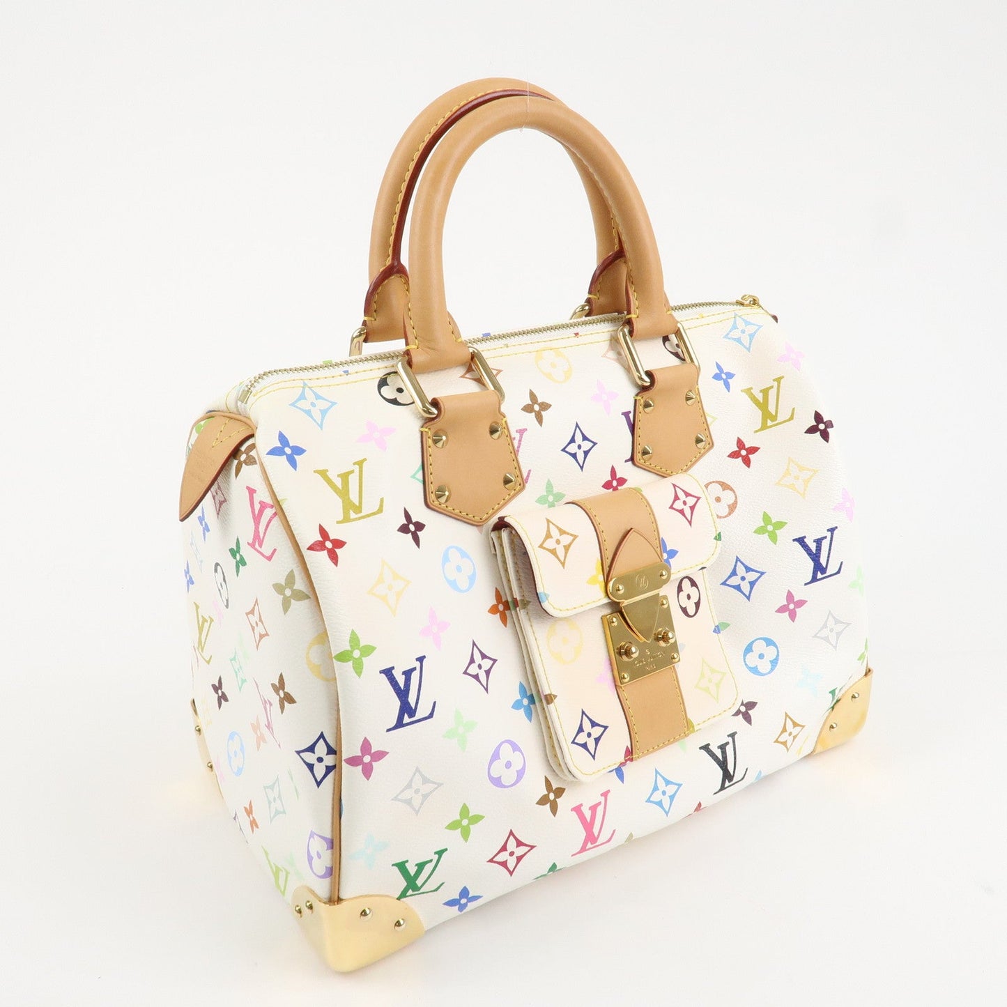 Louis Vuitton Monogram Multicolor Speedy 30 Hand Bag Blanc M92643 d