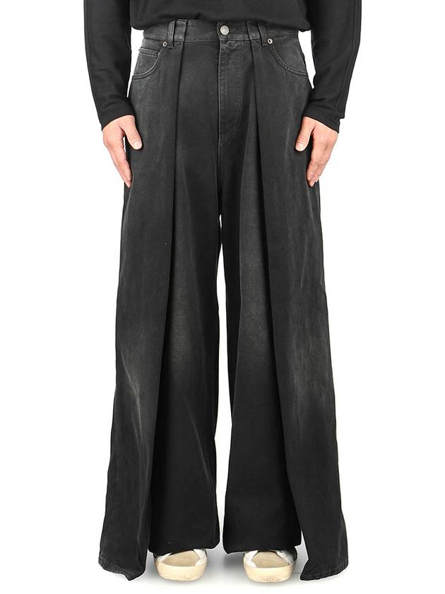 Luxury Balenciaga Trending 2025 Double Side Jeans Black
