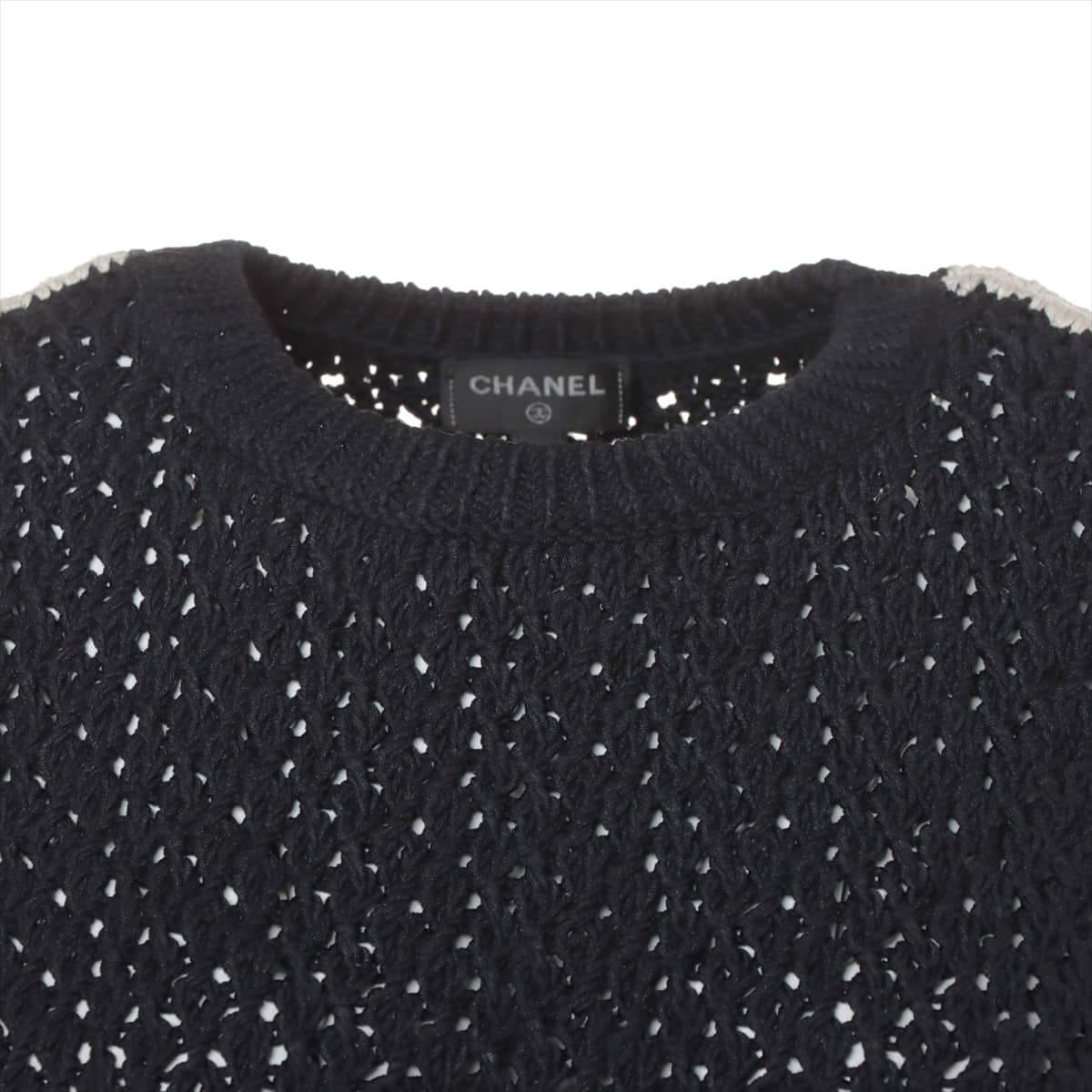 Chanel Coconut Button P72 Silk e One Piece 36 Black