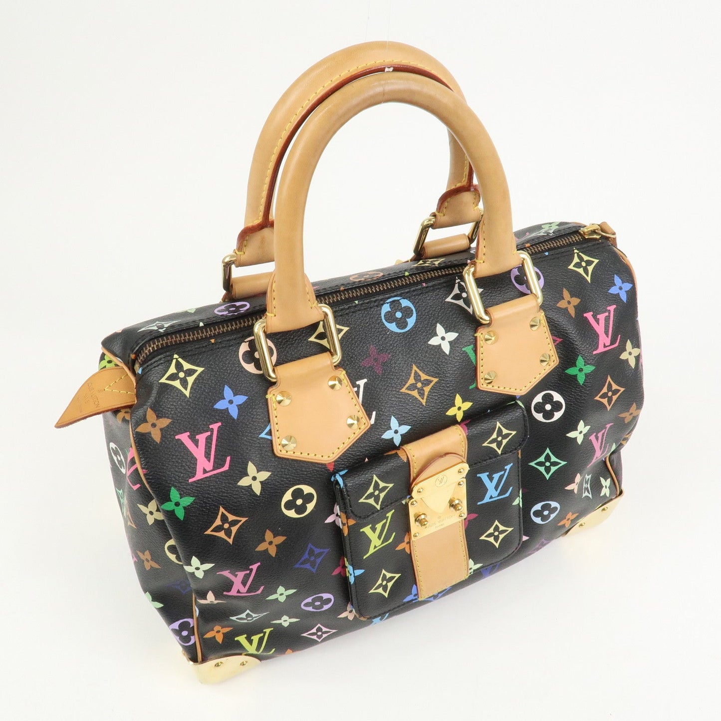 Louis Vuitton Monogram Multicolor Speedy 30 Hand Bag Noir M92642