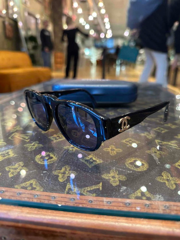 Chanel Spring/Summer 1991 Black Sunglasses