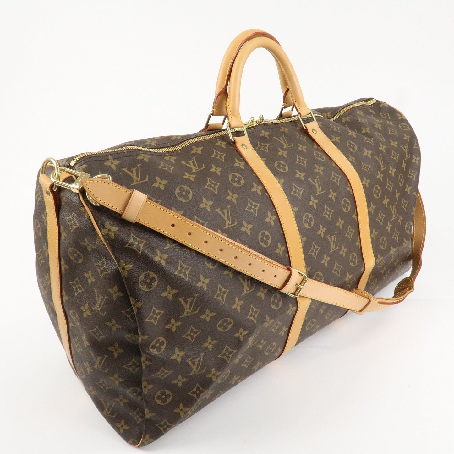 Louis Vuitton Monogram Keep All Bandouliere 60 Bag Brown M41412 d