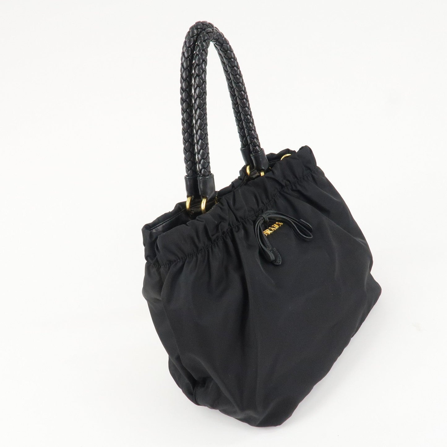 PRADA Logo Nylon Leather 2Way Bag Shoulder Bag Hand Bag Black BN1970 d