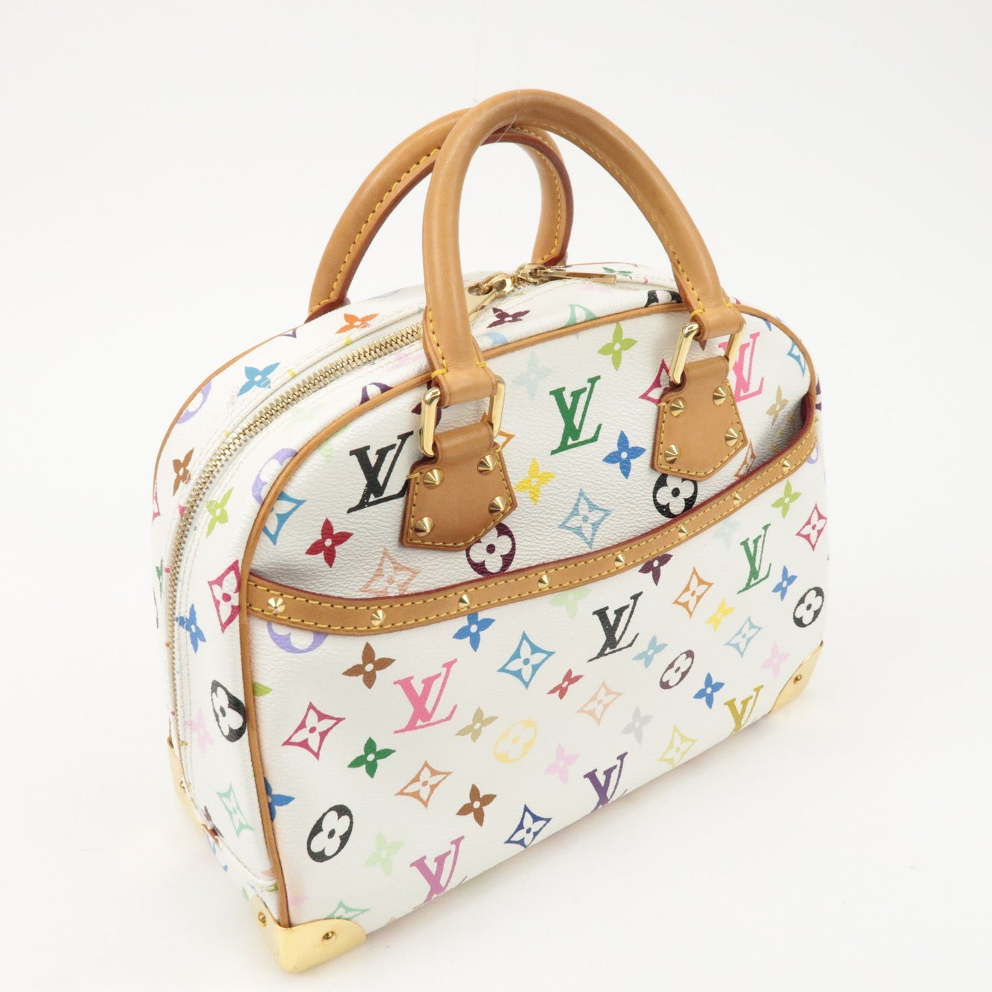 Louis Vuitton Monogram Multicolor Trouville Hand Bag Blanc M92663 d