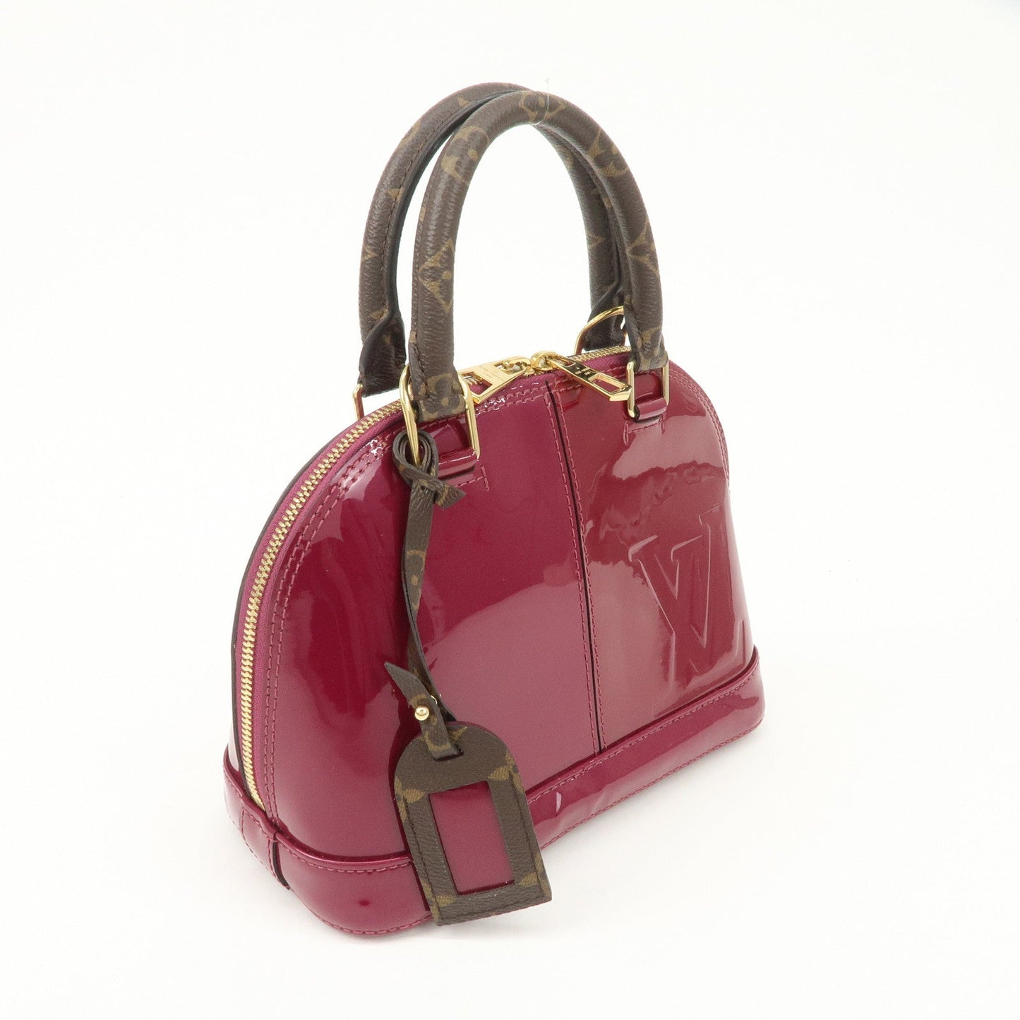 Louis Vuitton Monogram Vernis Alma BB 2Way Hand Bag Magenta M54785 d