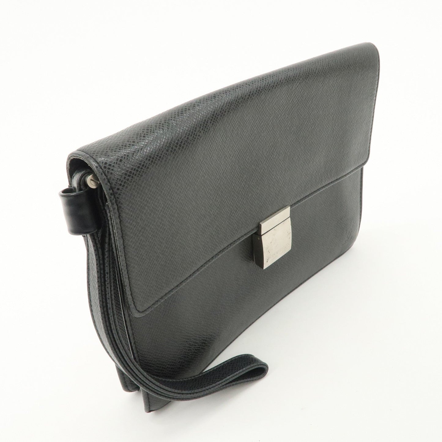 Louis Vuitton Taiga Leather Selenga Clutch Bag Ardoise M30782