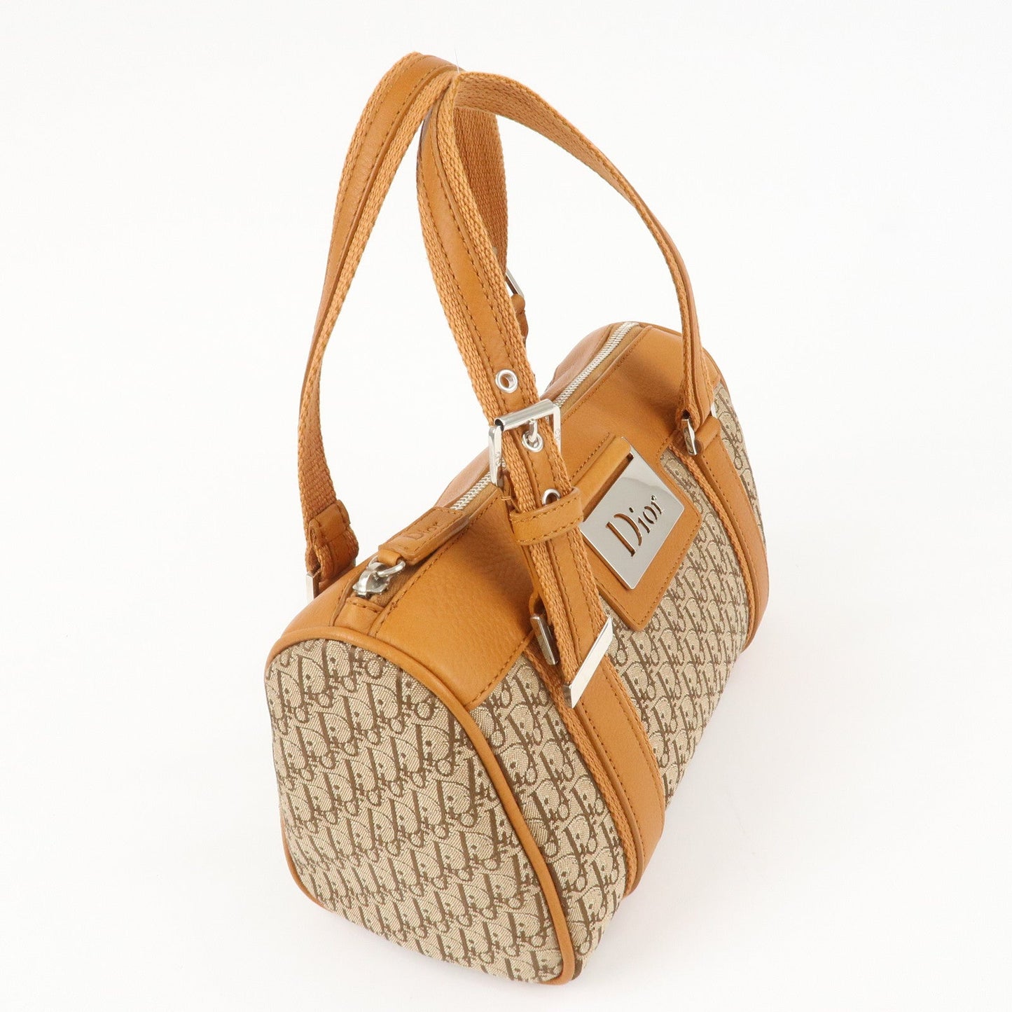 Christian Dior Trotter Canvas Leather Mini Boston Bag Hand Bag d