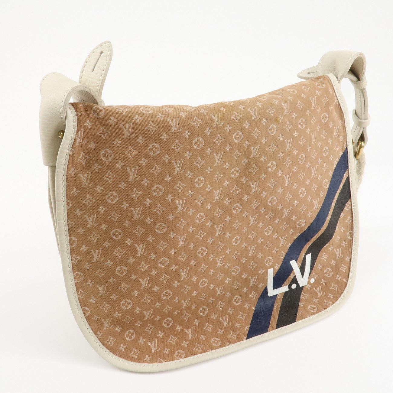 Louis Vuitton Monogram Mini Initial Aman Camel White M40020 d
