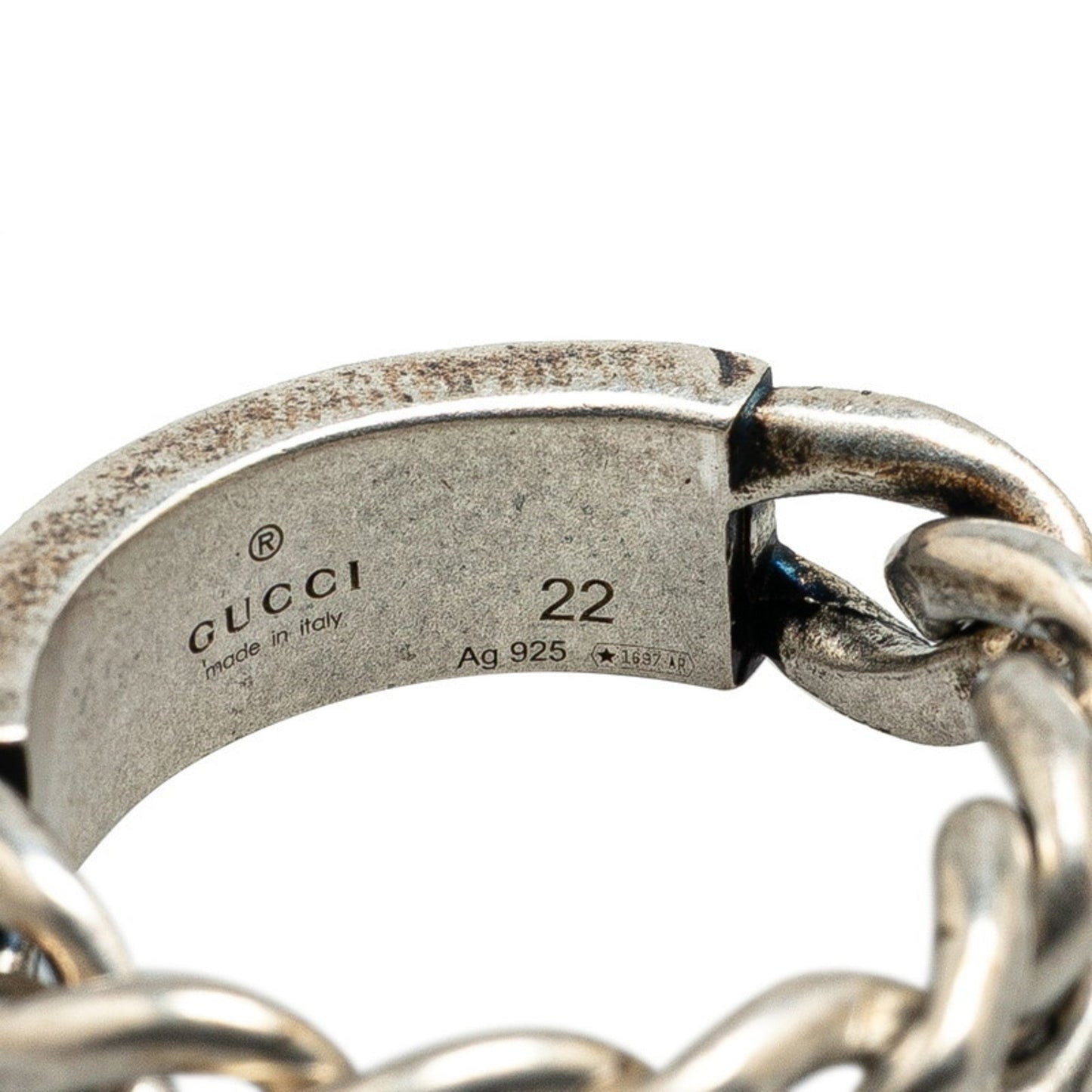 Gucci Turquoise Enamel Silver 925 Band Ring ( )