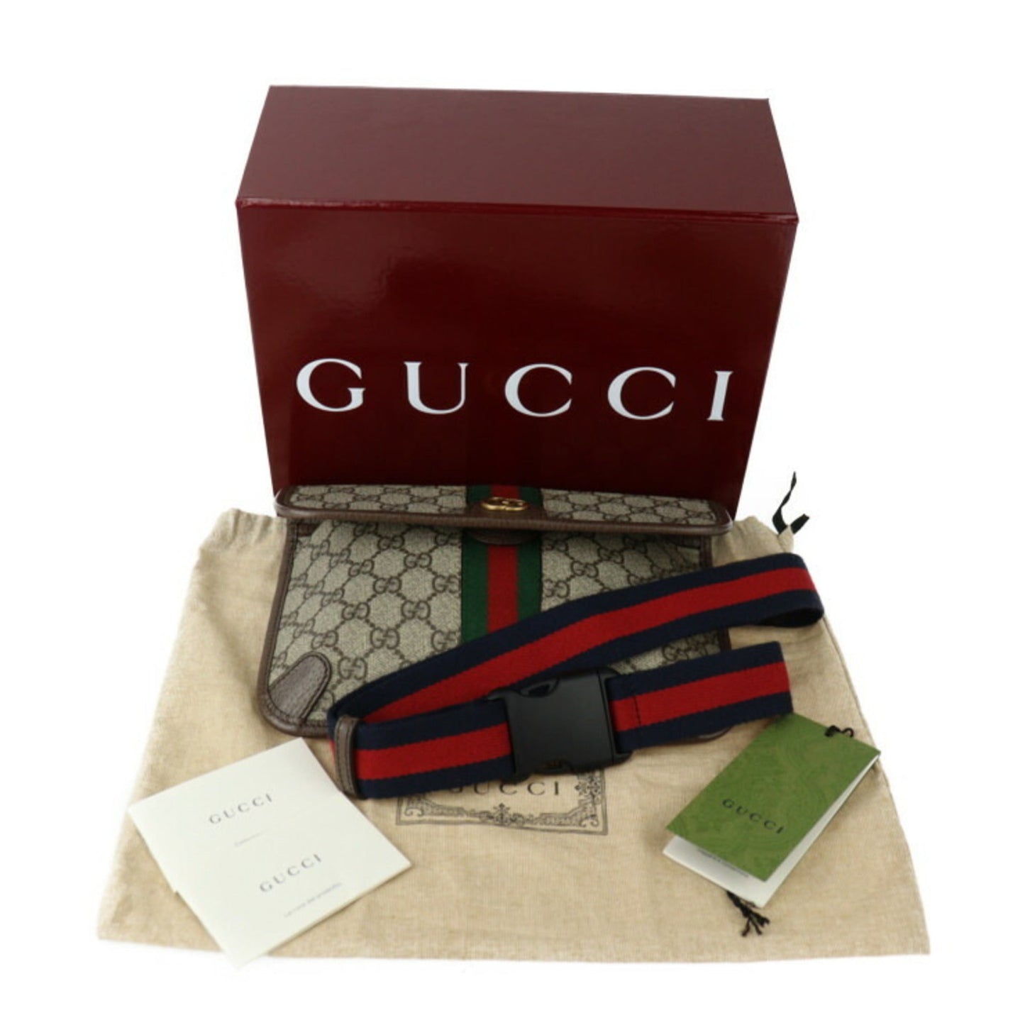 Gucci Beige Gg Supreme Leather Fanny Pack ( )