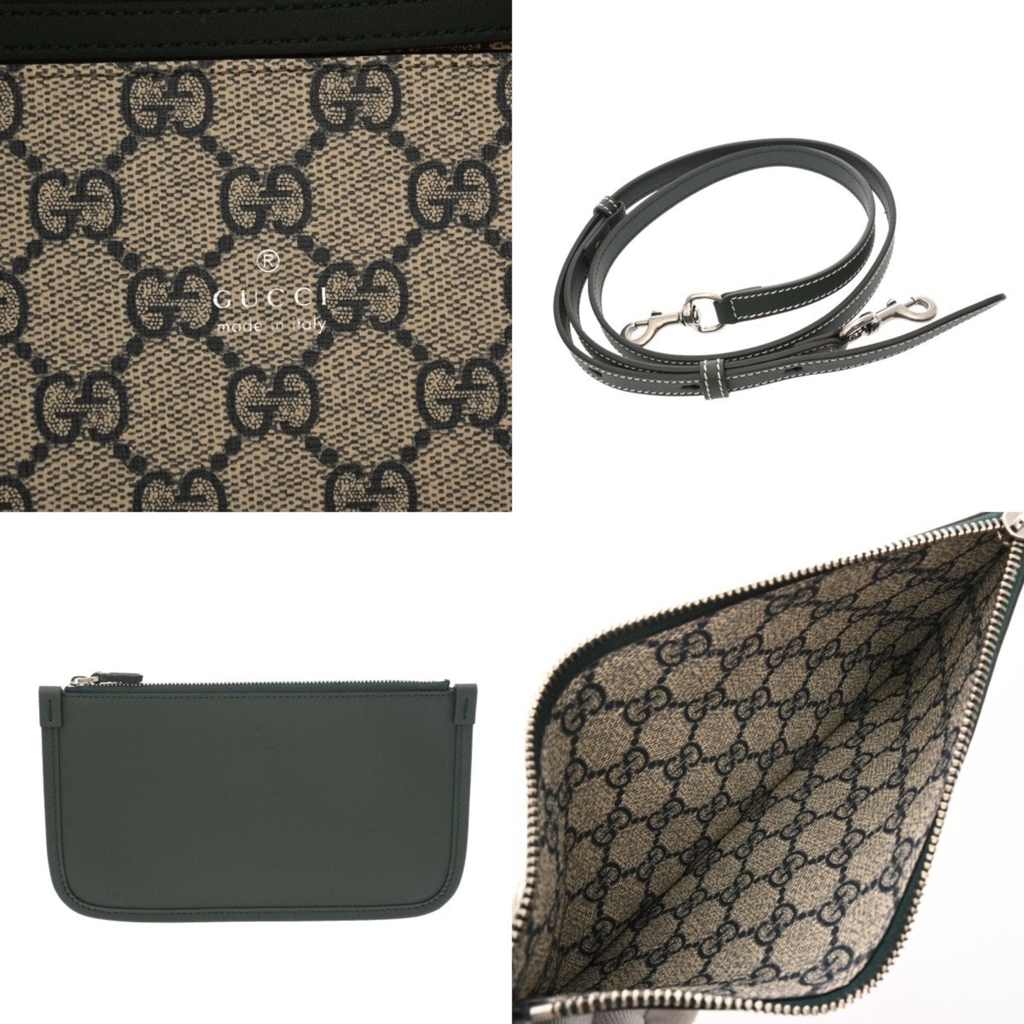 Gucci Beige Canvas Leather Handbag ( )
