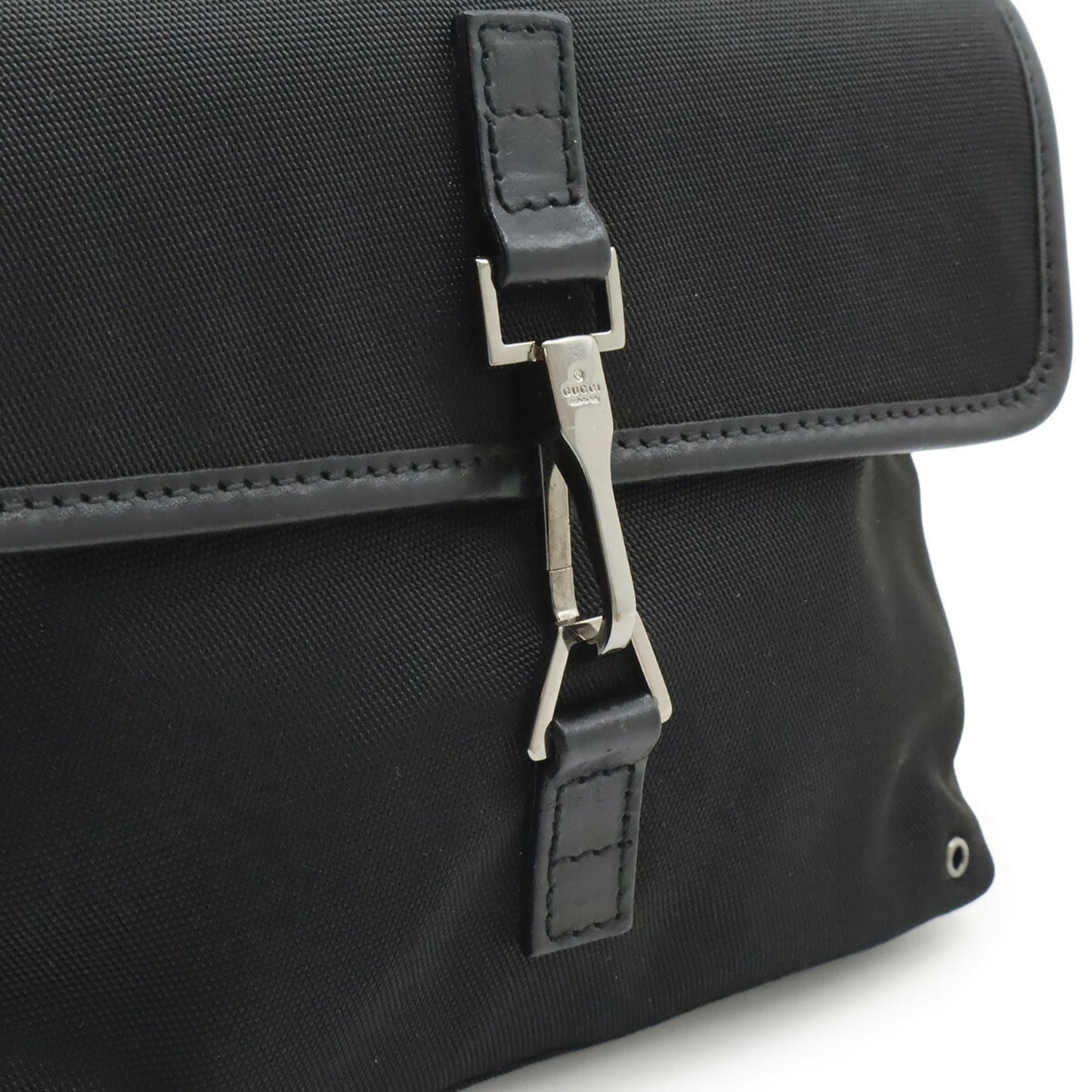 Gucci Black Nylon Canvas Leather Fanny Pack ( )