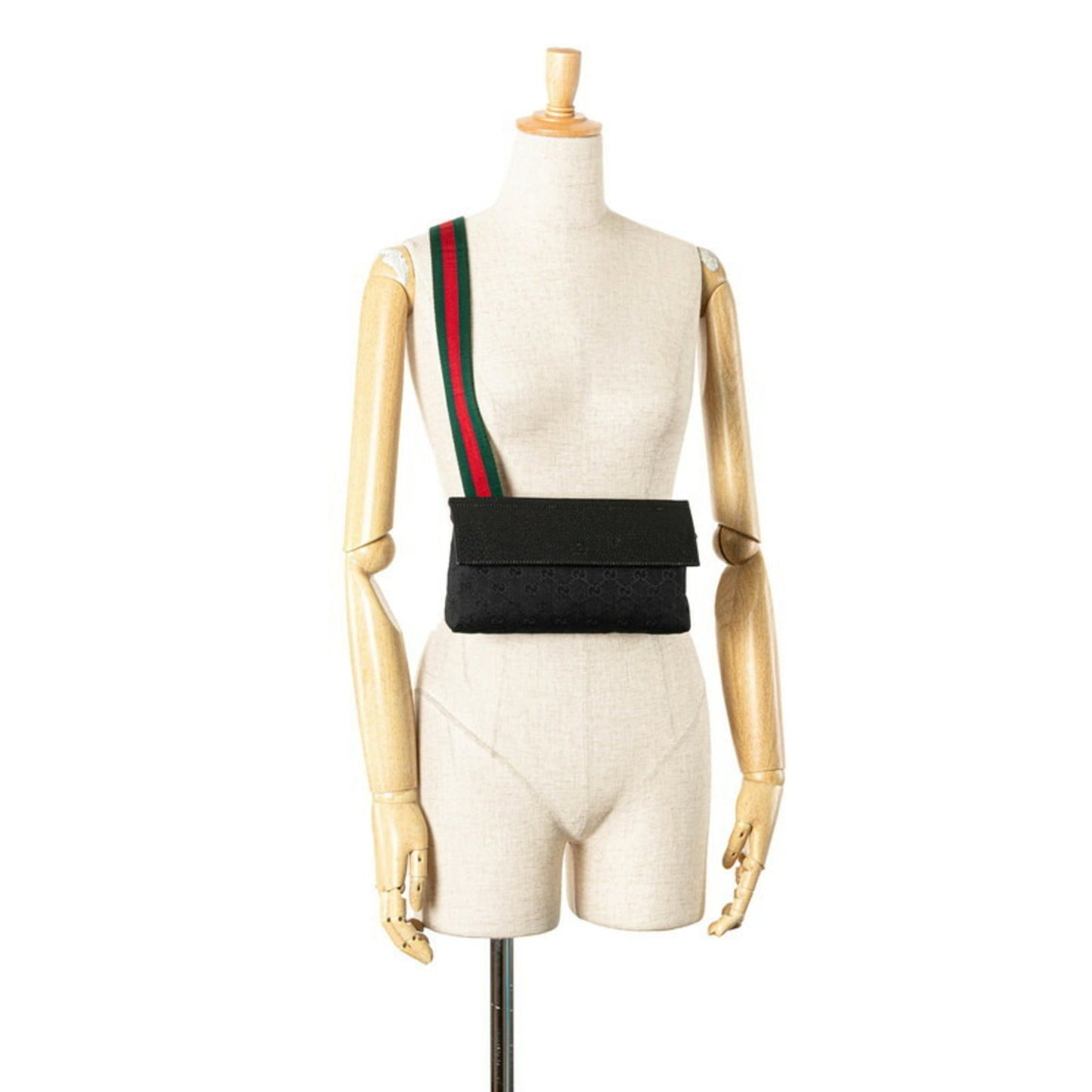 Gucci Black Canvas Leather Fanny Pack ( )