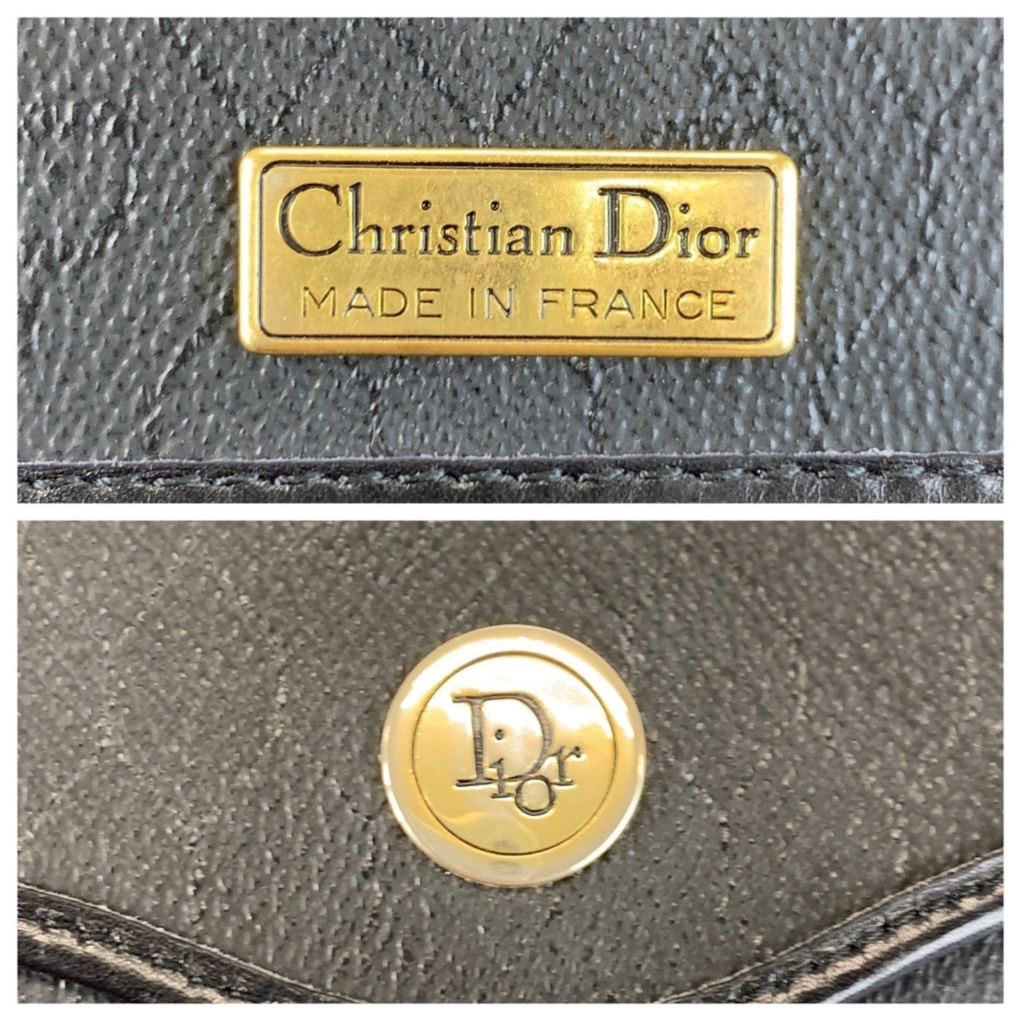 Christian Dior Black Pvc Leather Shoulder Bag ()
