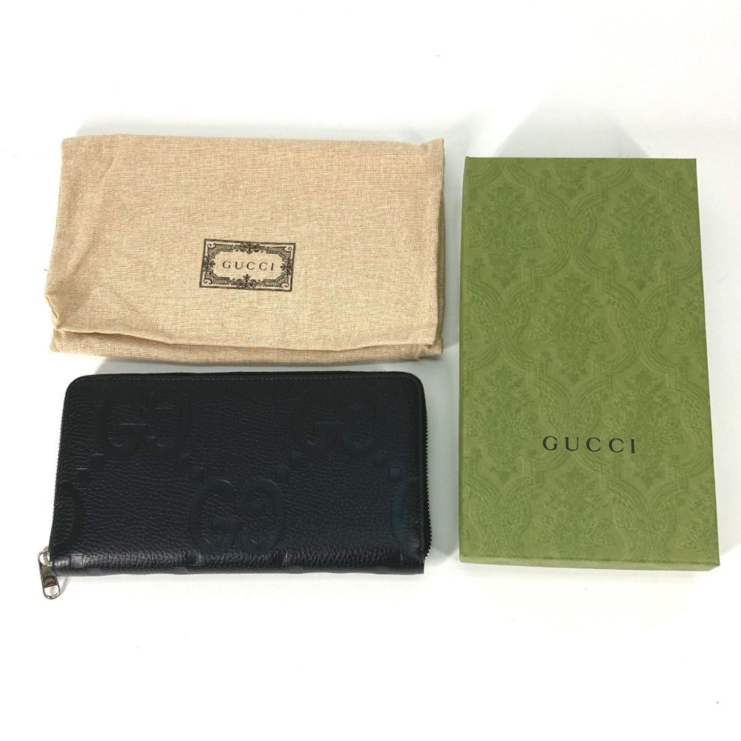 Gucci Black Leather Long Wallet (Bi-Fold) ( )