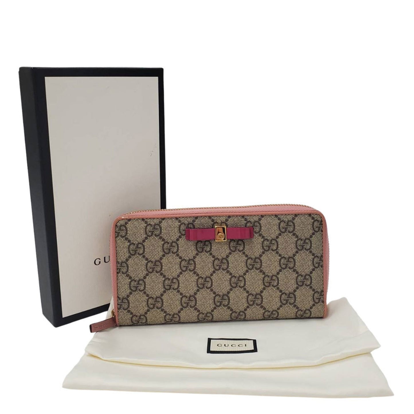 Gucci Gray Pink Pvc Long Wallet (Bi-Fold) ( )