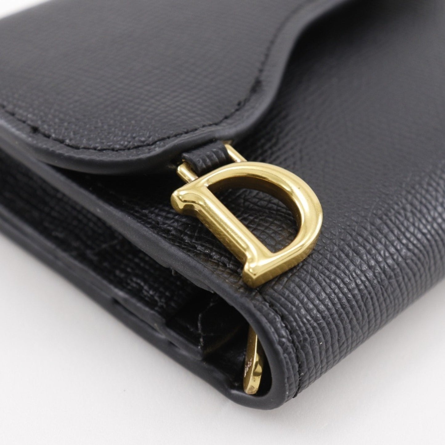Christian Dior Black Leather Wallet (Tri-Fold) ()