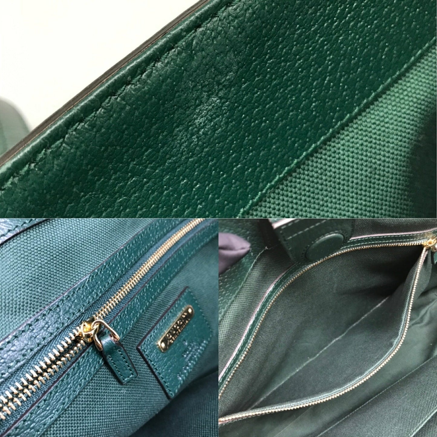 Gucci Gg Canvas Green Gg Canvas Tote Bag ( )