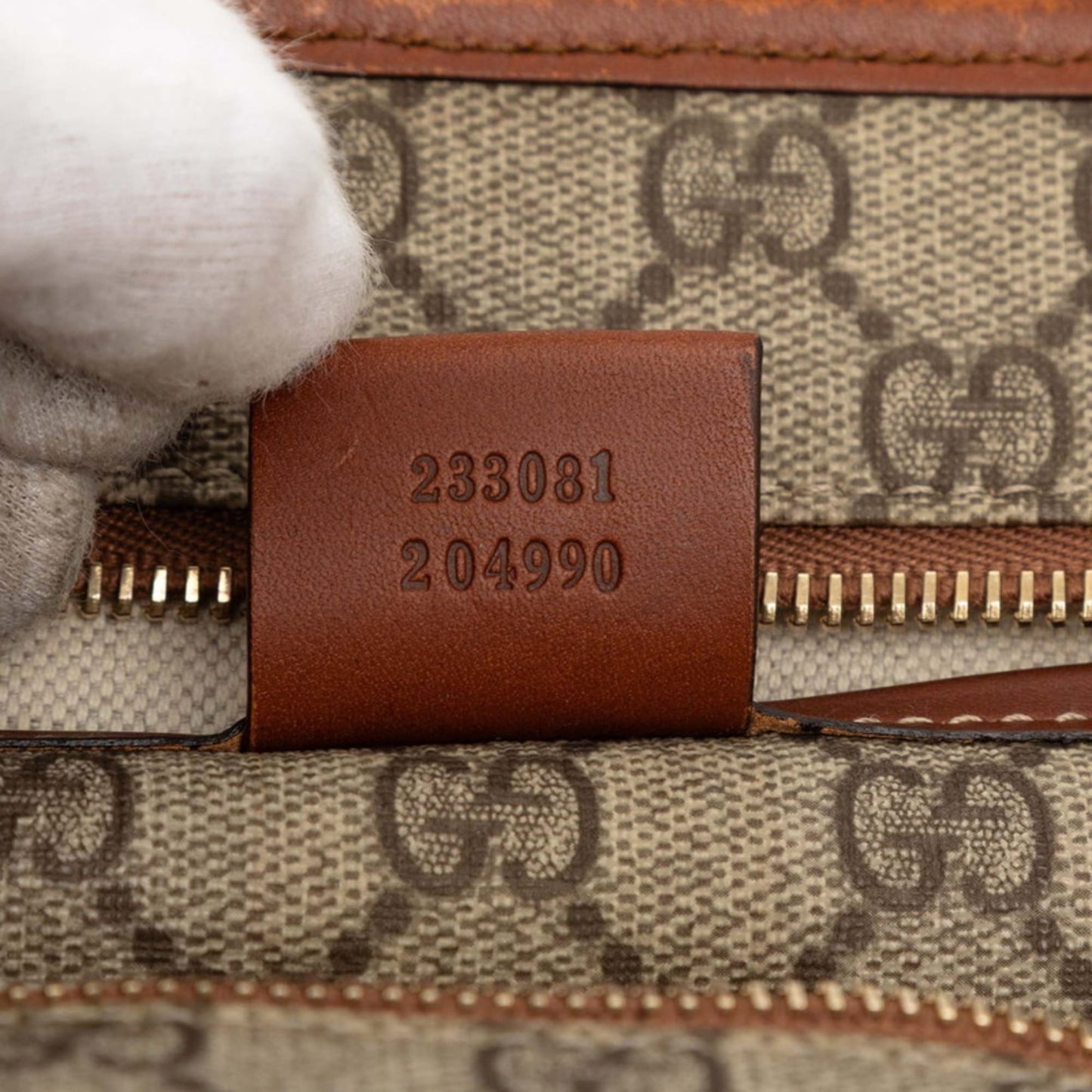 Gucci Beige Brown Gg Supreme Pvc Leather Tote Bag ( )