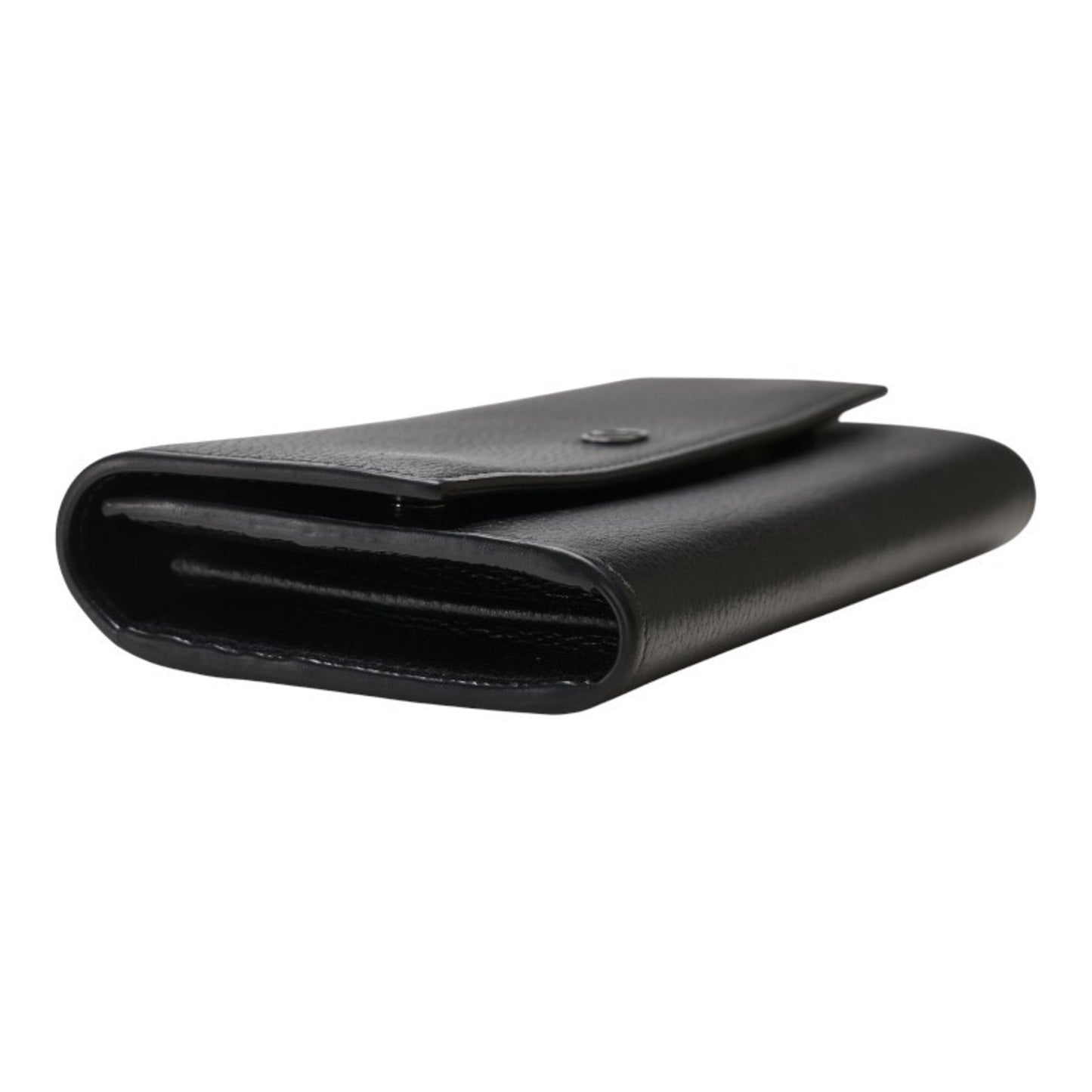 Christian Dior Black Leather Long Wallet (Bi-Fold) ()