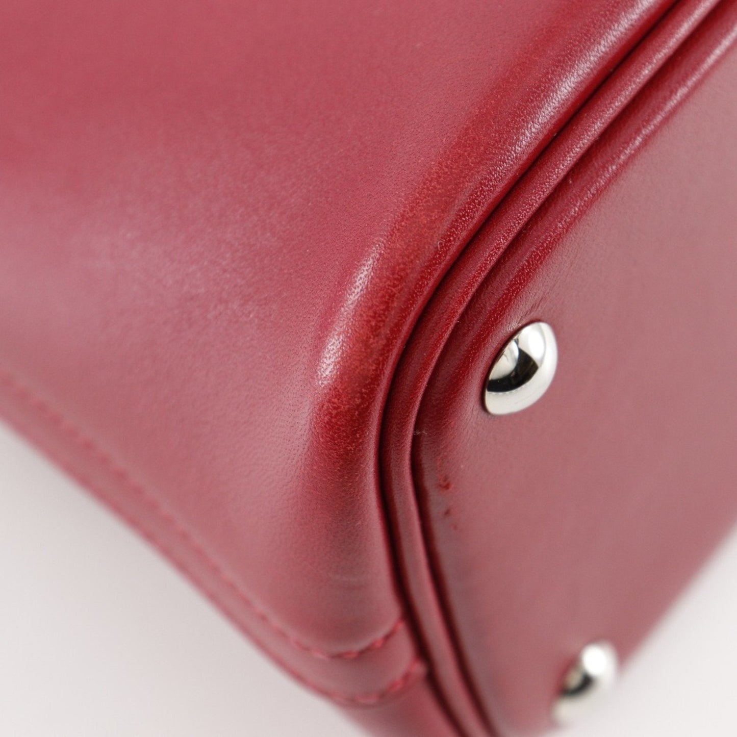 Hermes Rouge Casaque Box Calf Leather Handbag ( )