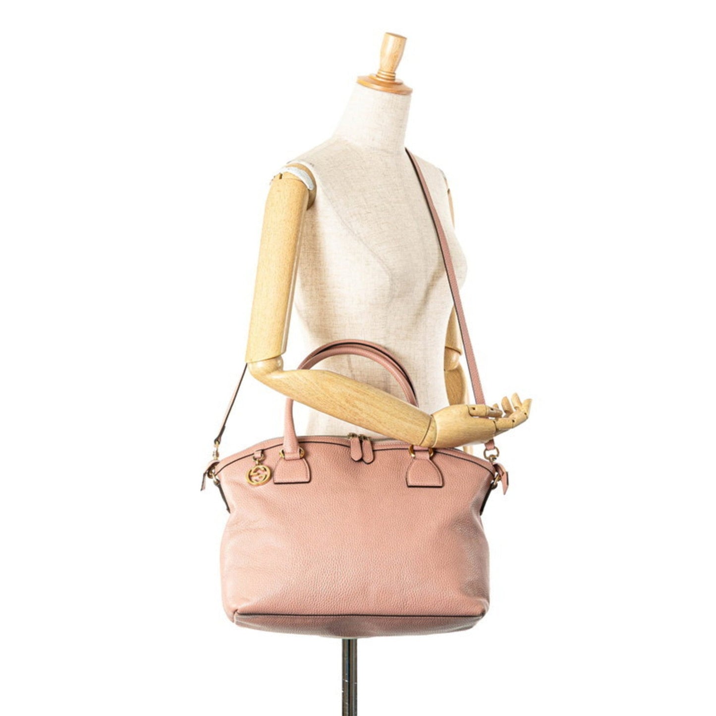 Gucci Pink Leather Handbag Shoulder Bag ( )