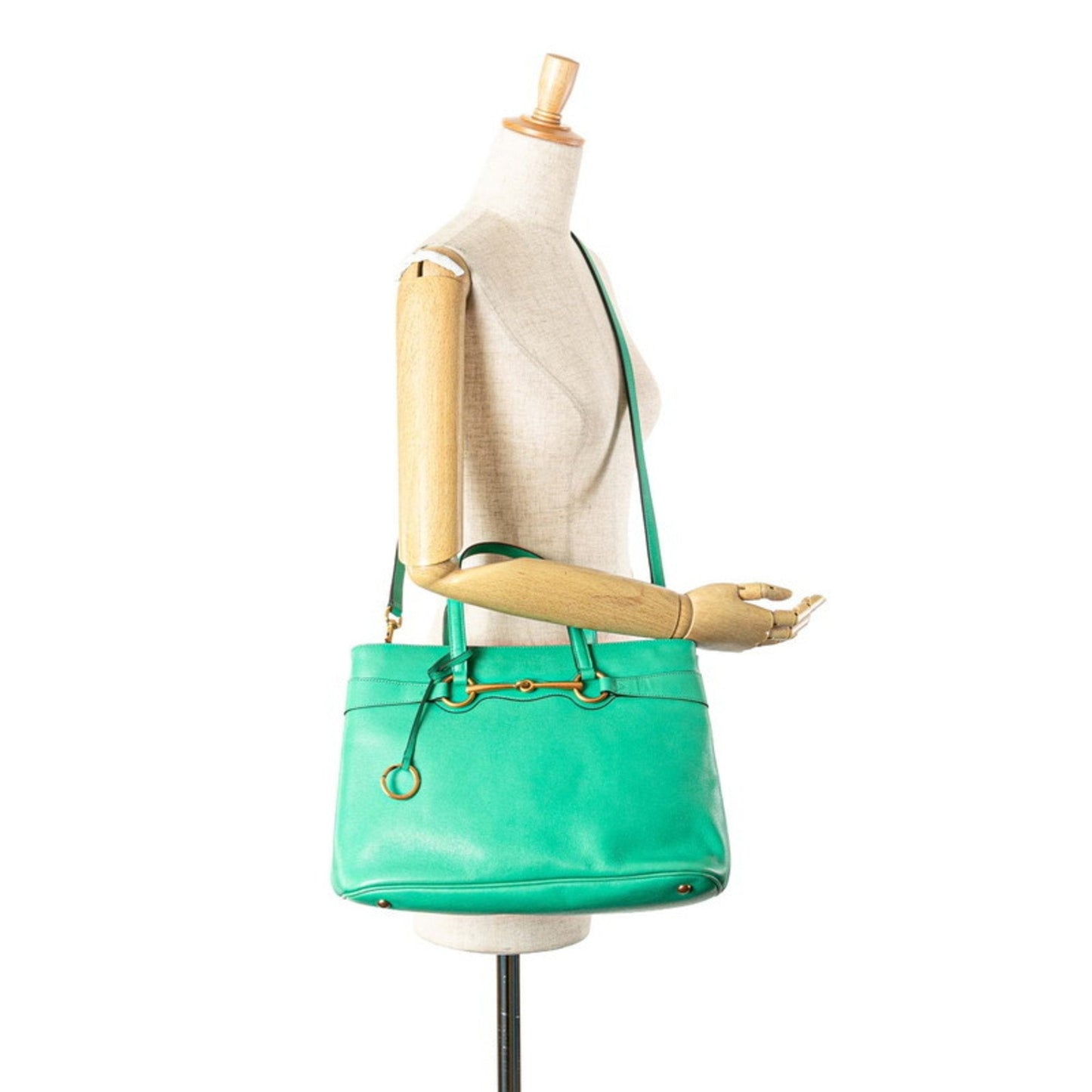 Gucci Green Leather Handbag Shoulder Bag ( )