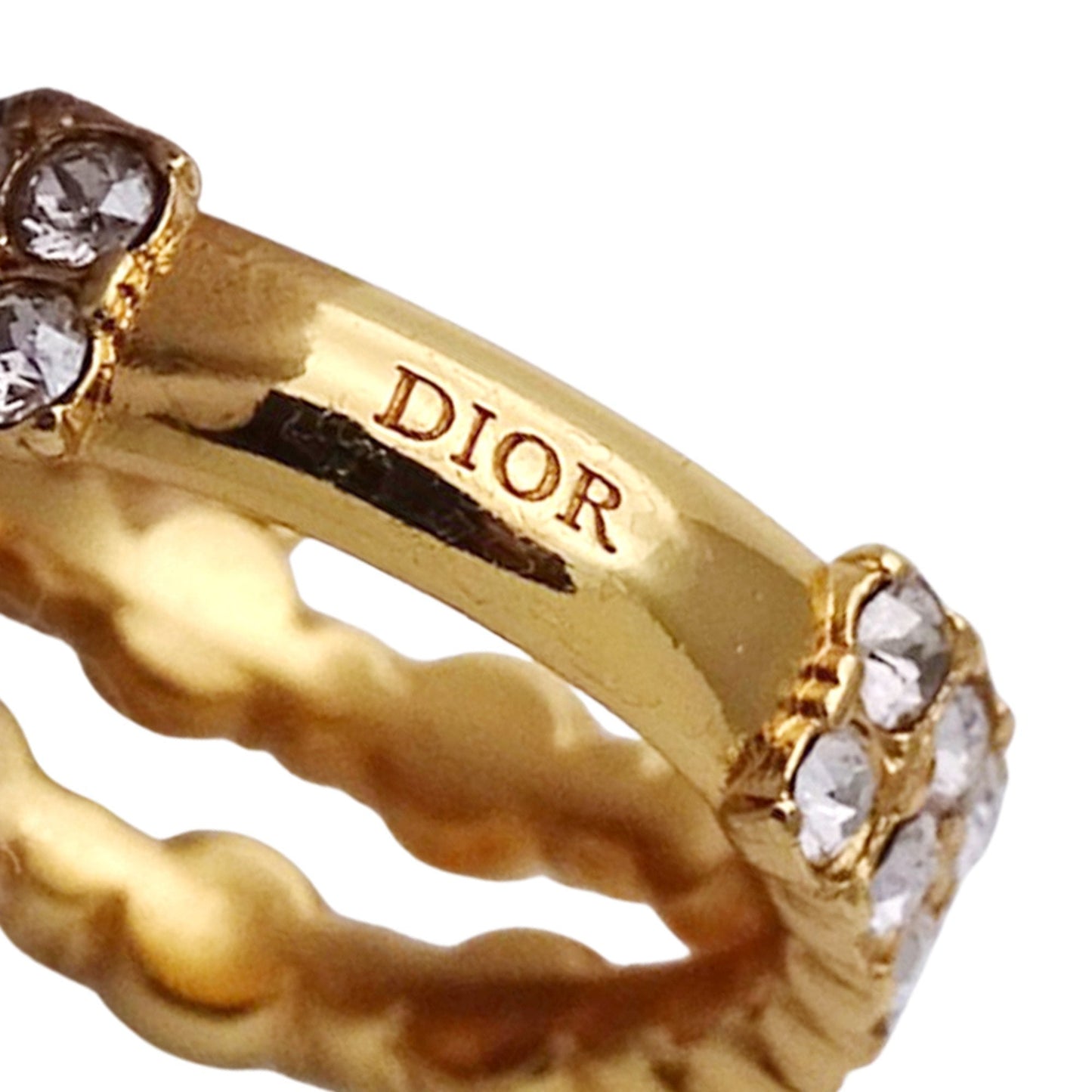 Christian Dior Gold Metal Band Ring ()