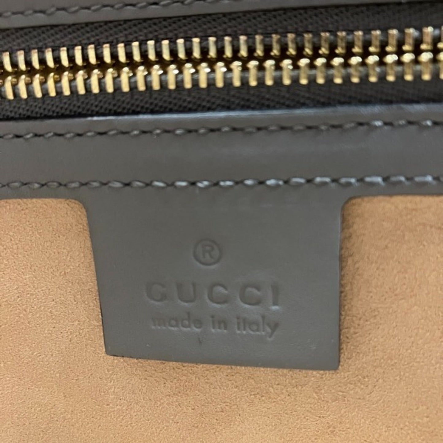 Gucci Gray Bamboo Handbag ( )